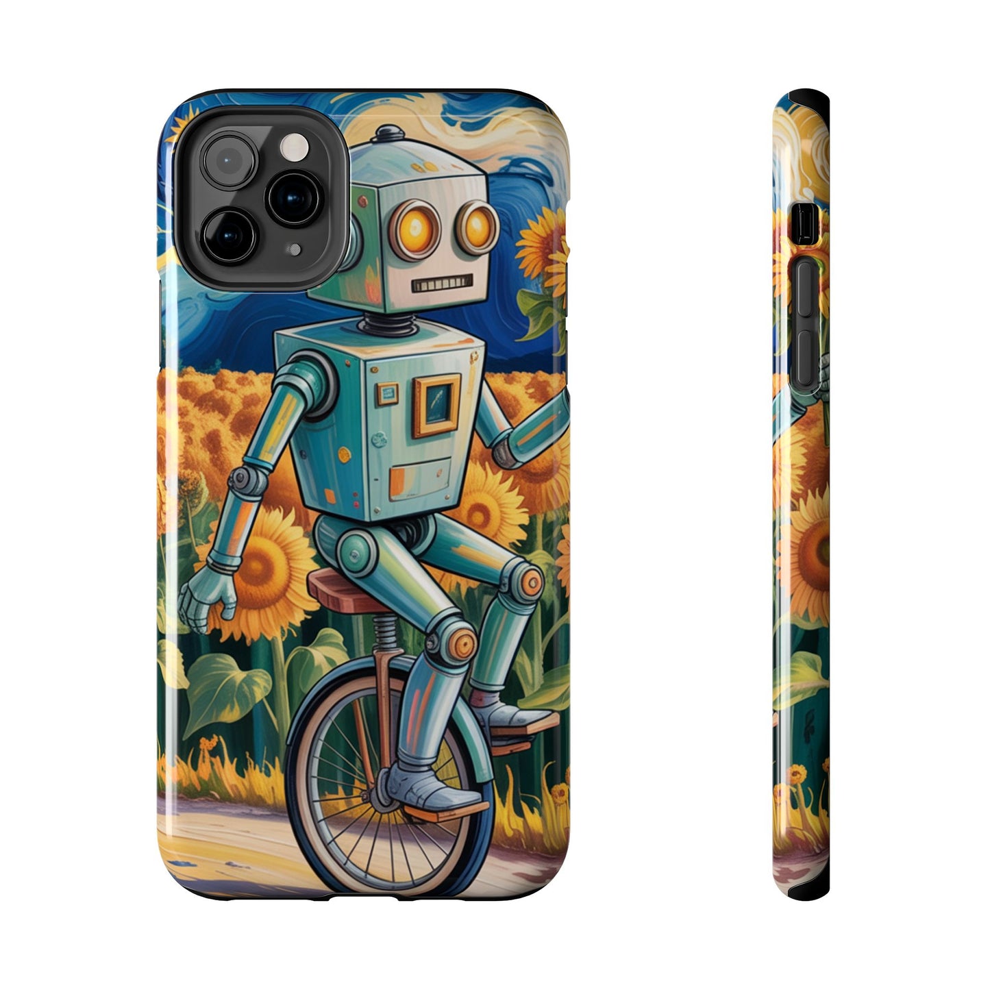 Robot Cycle Tough Phone Case - Durable & Unique Design
