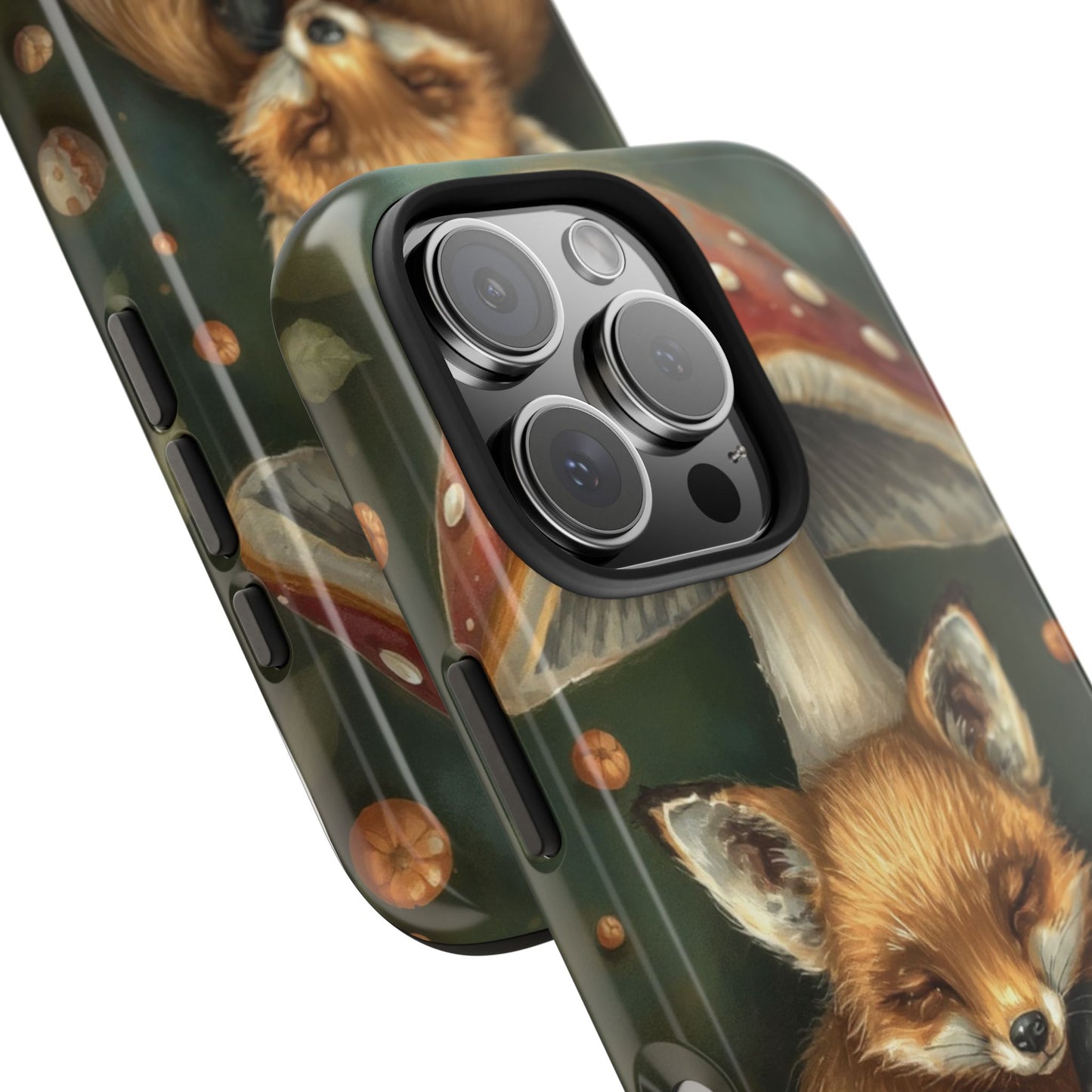 Cute Fox & Mushroom Phone Case - Tough Protective Cover