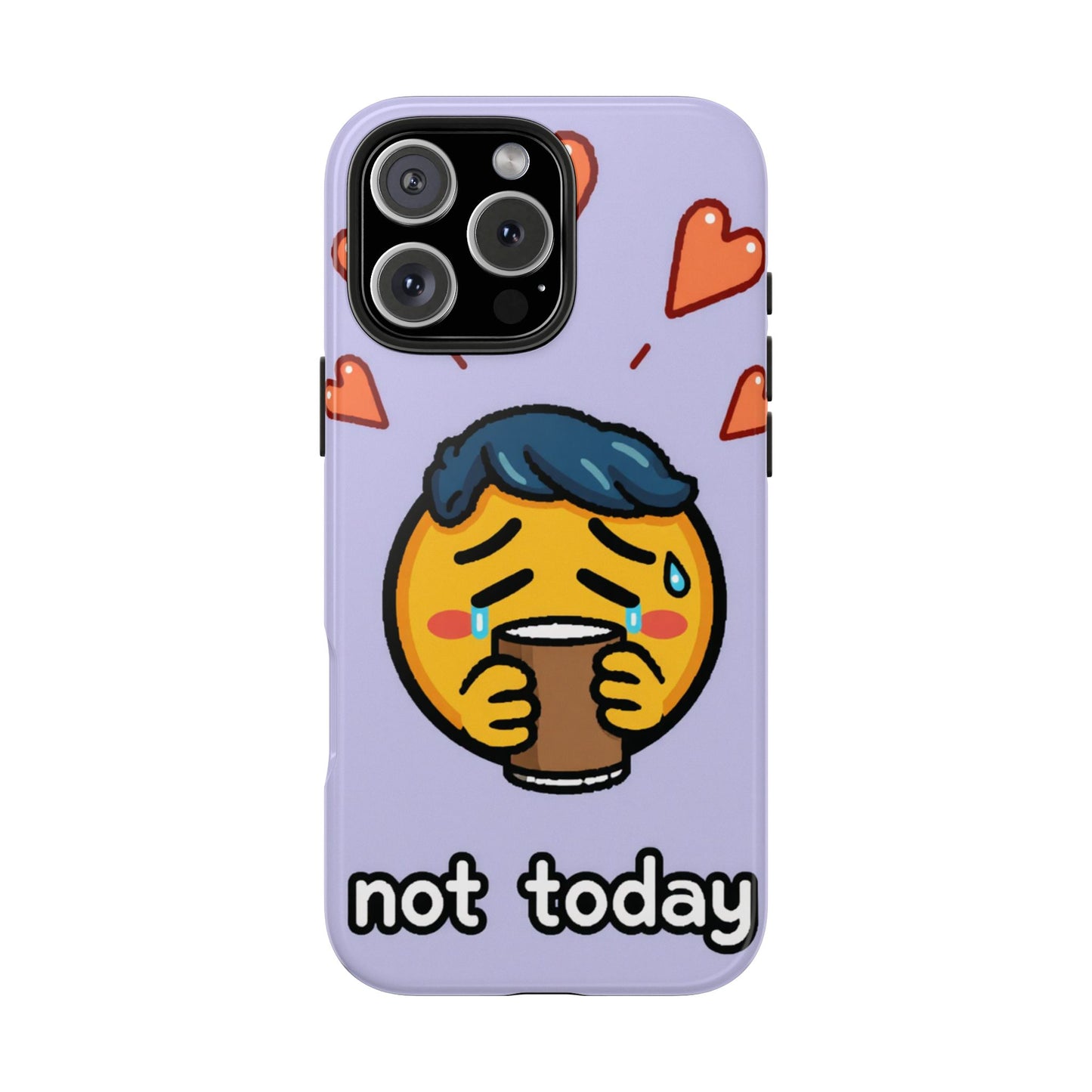 Cute Tough Phone Case - 'Not Today' Emoji Design