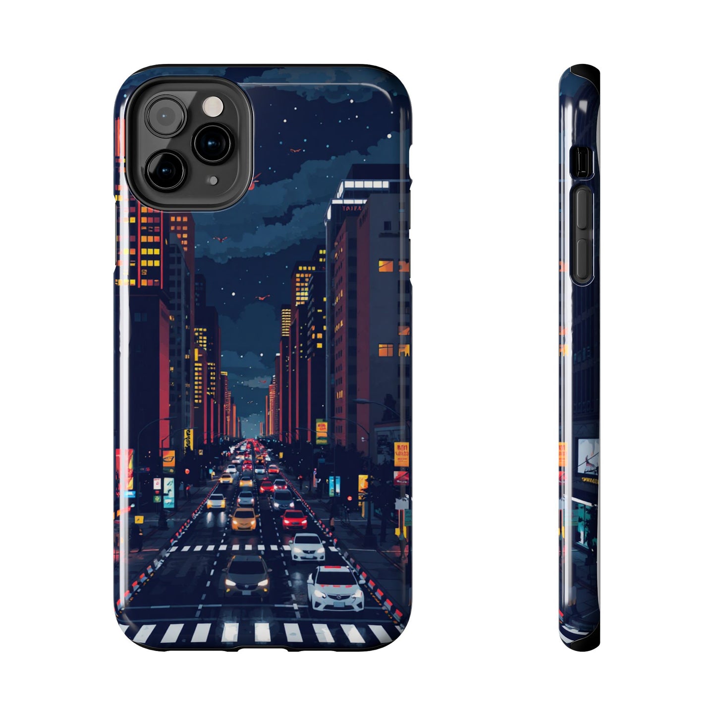 Urban Nightlife Tough Phone Case - Durable & Stylish Protection
