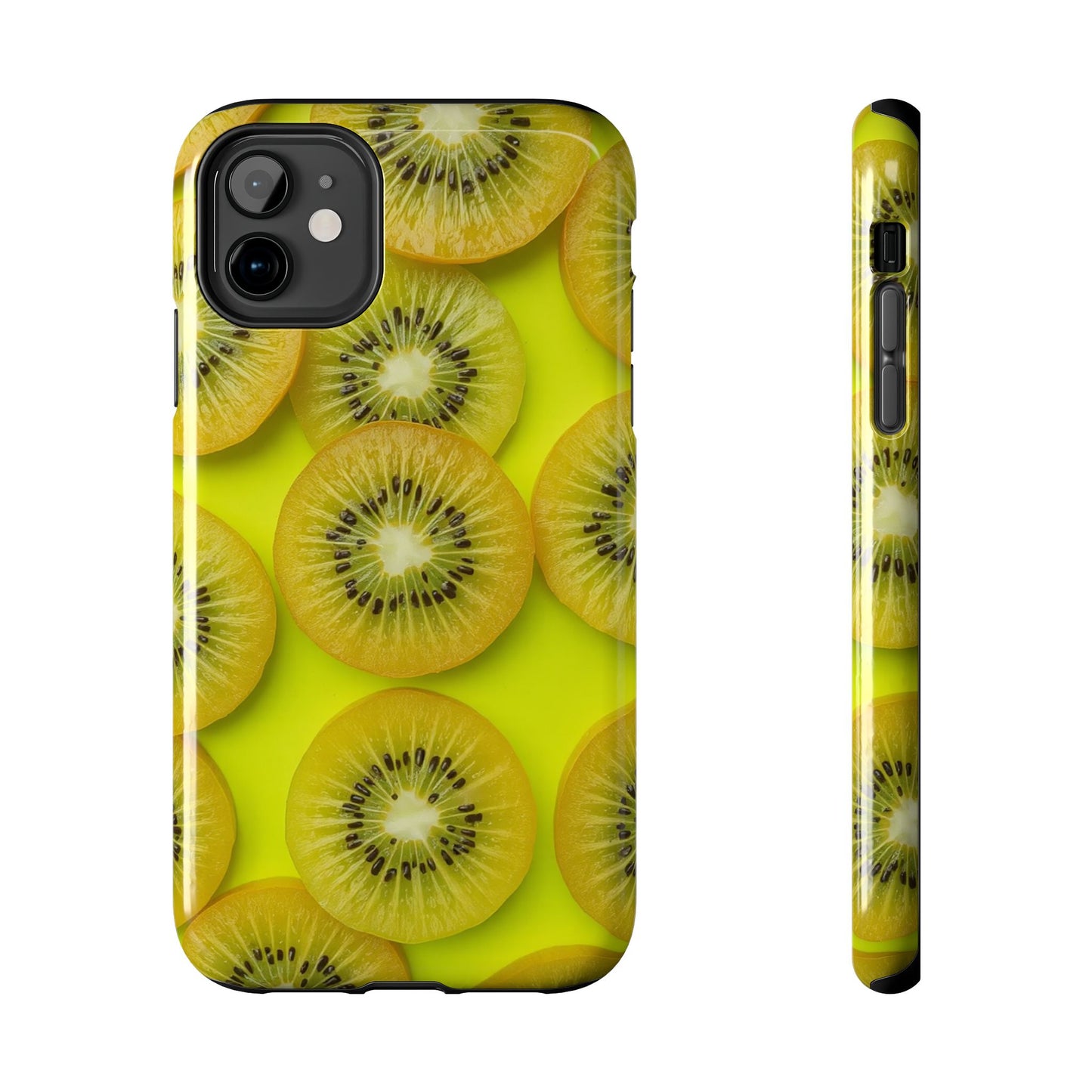 Vibrant Kiwi Tough Phone Case - Bright Yellow Design for Fruit Lovers