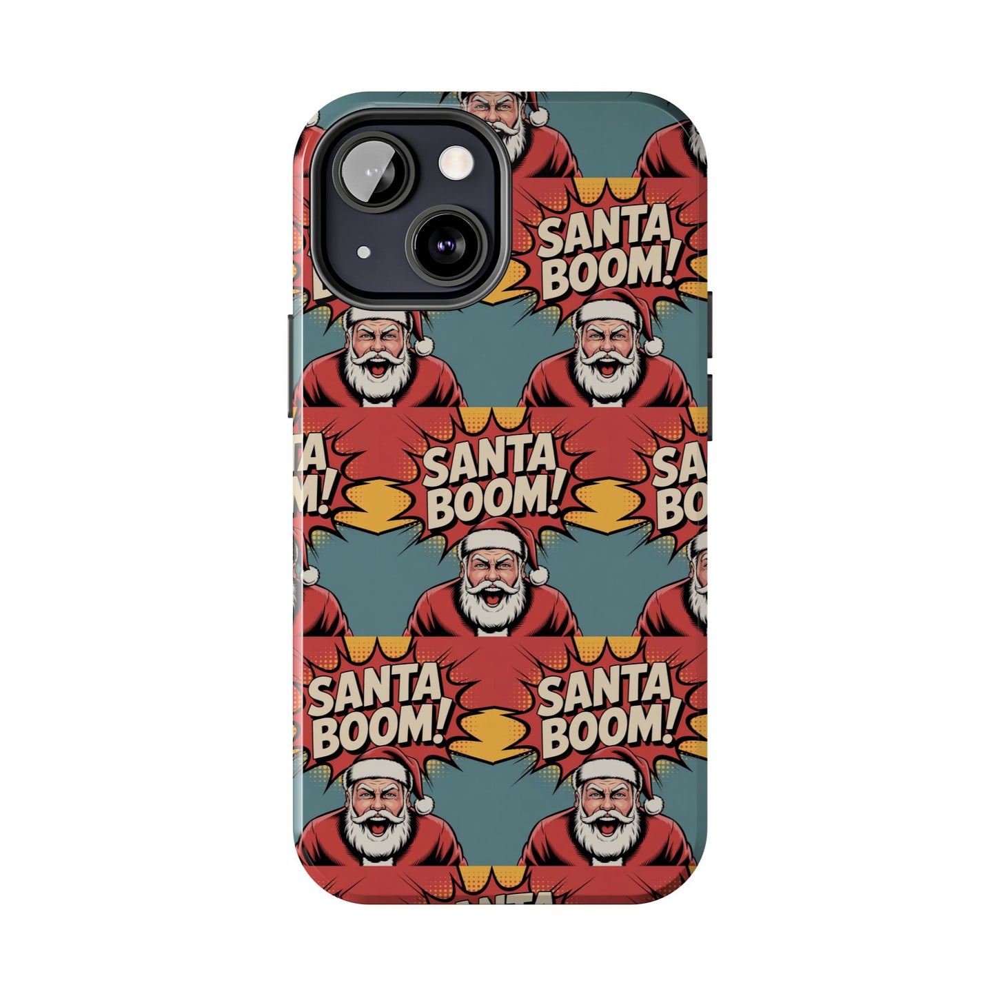 Festive Santa Boom Pattern Tough Phone Case
