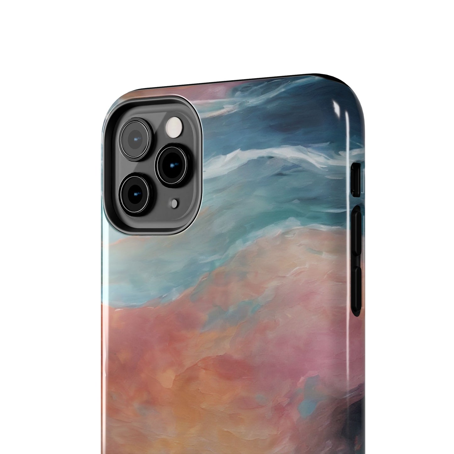 Artistic Painted Sea Tough Phone Case - Abstract Waves Design - for iPhone