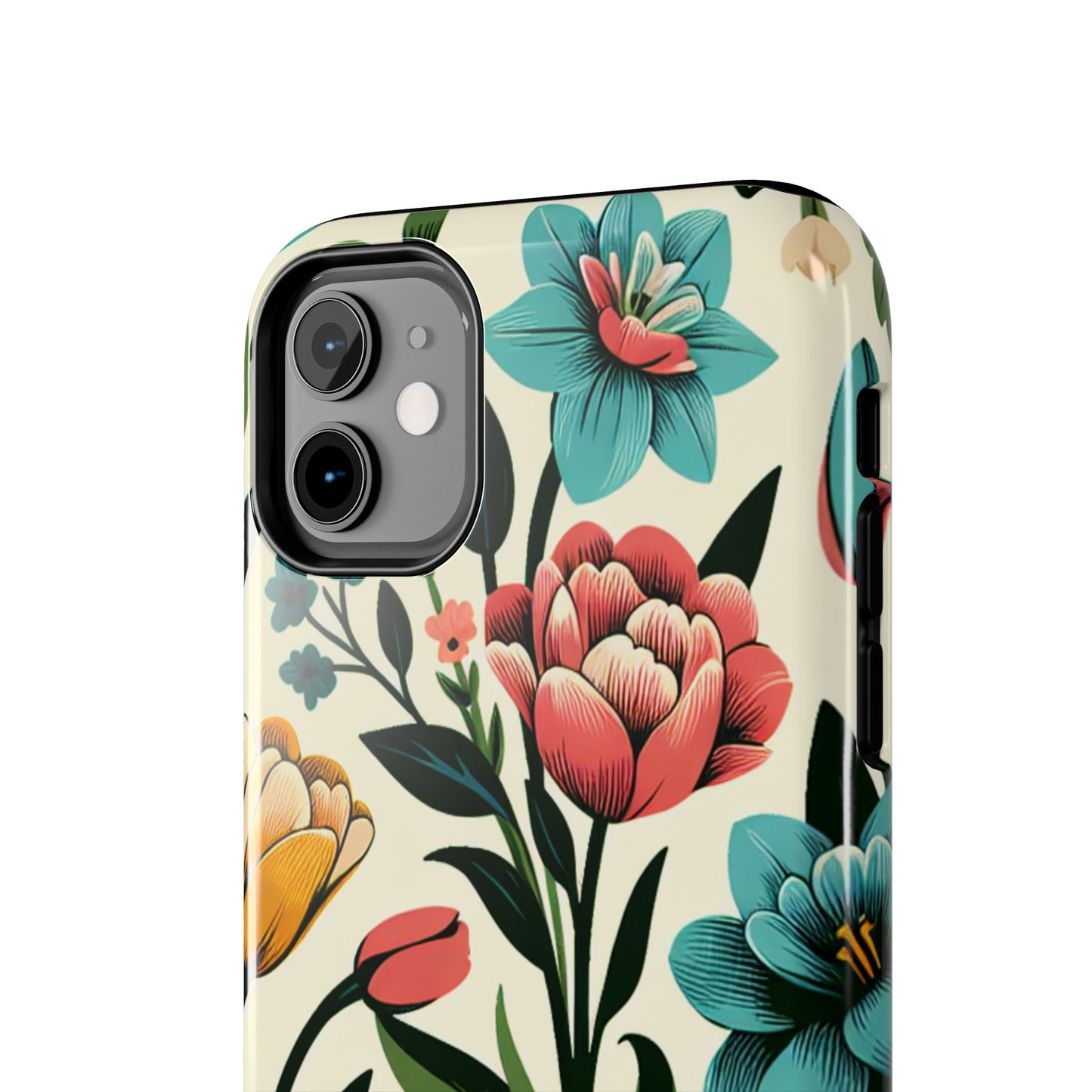 Floral Tough Phone Case - Vibrant Flower Design for Stylish Protection - for iPhone