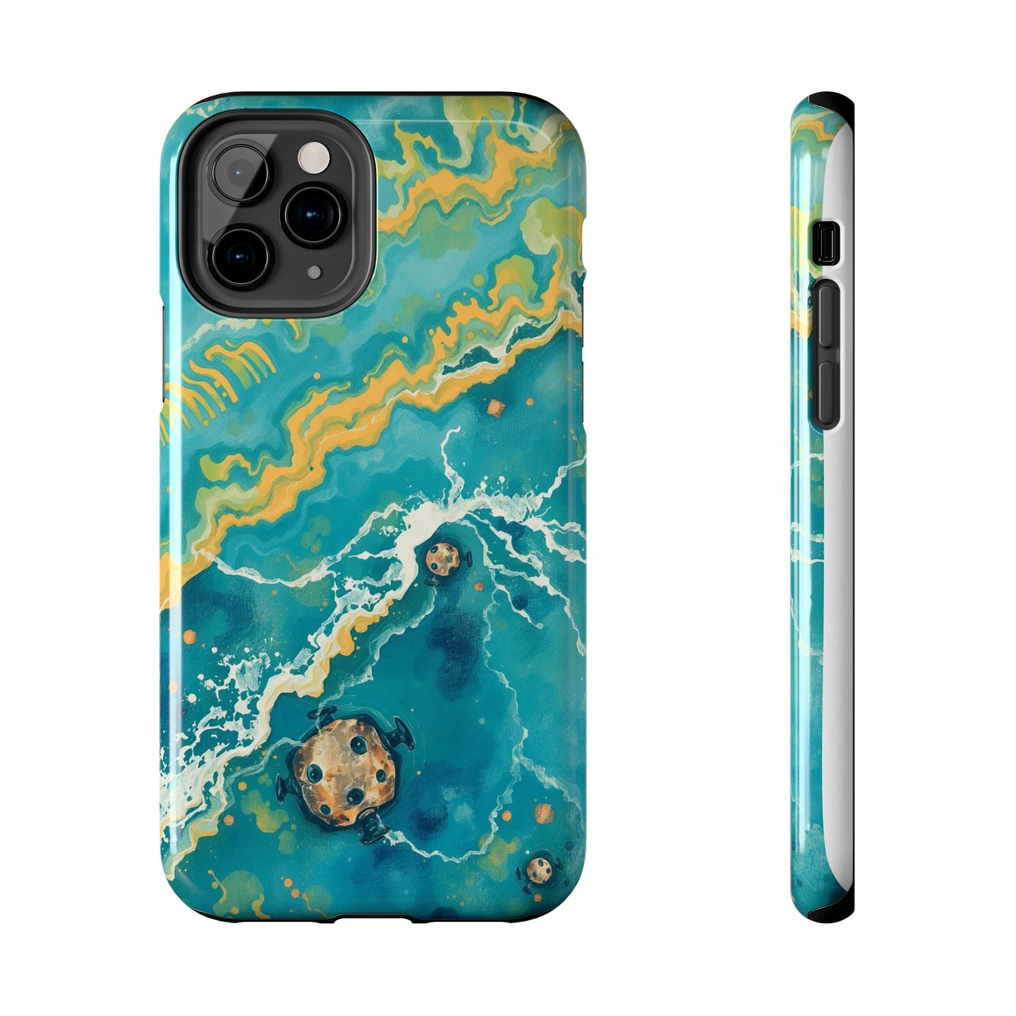 Ocean Wave Tough Phone Case – Durable Protection with Abstract Art Design