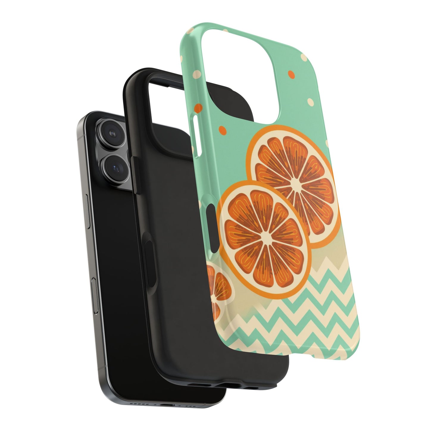 Citrus Vibe Tough Phone Case - Fun Orange Slice Design
