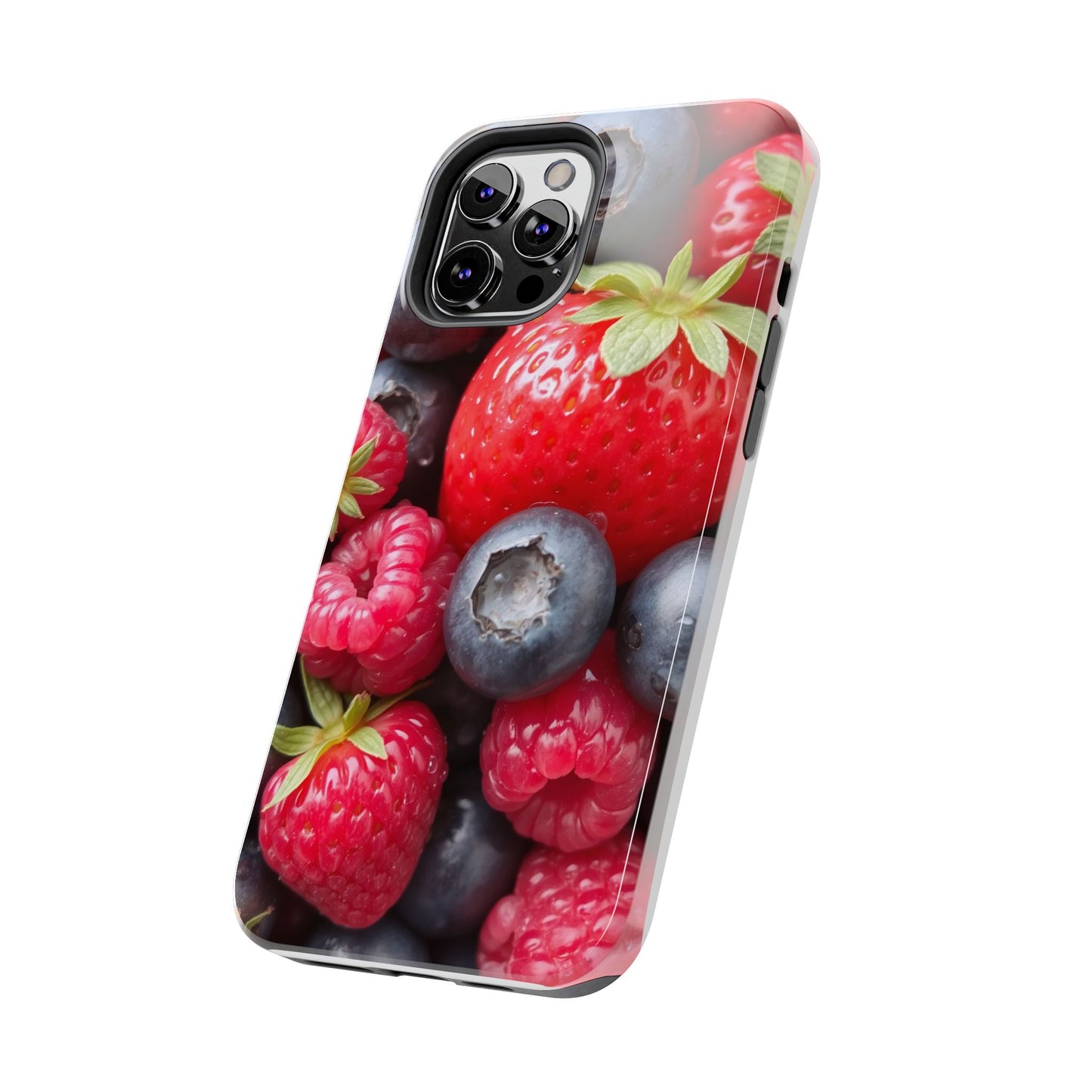 Fruit-Themed Tough Phone Case - Berry Burst Design
