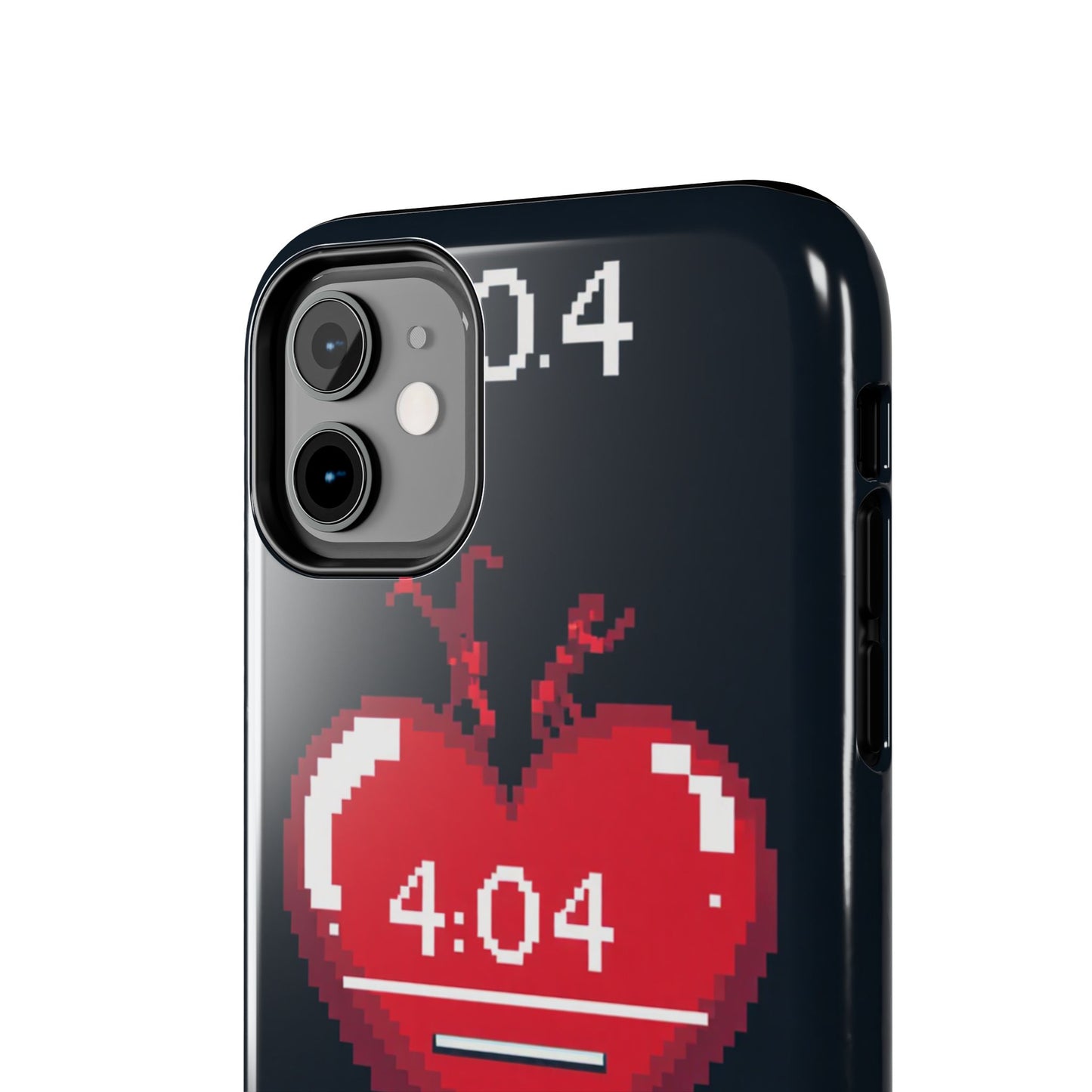 Vintage Pixel Heart Tough Phone Case - "404 Love Not Found" Design