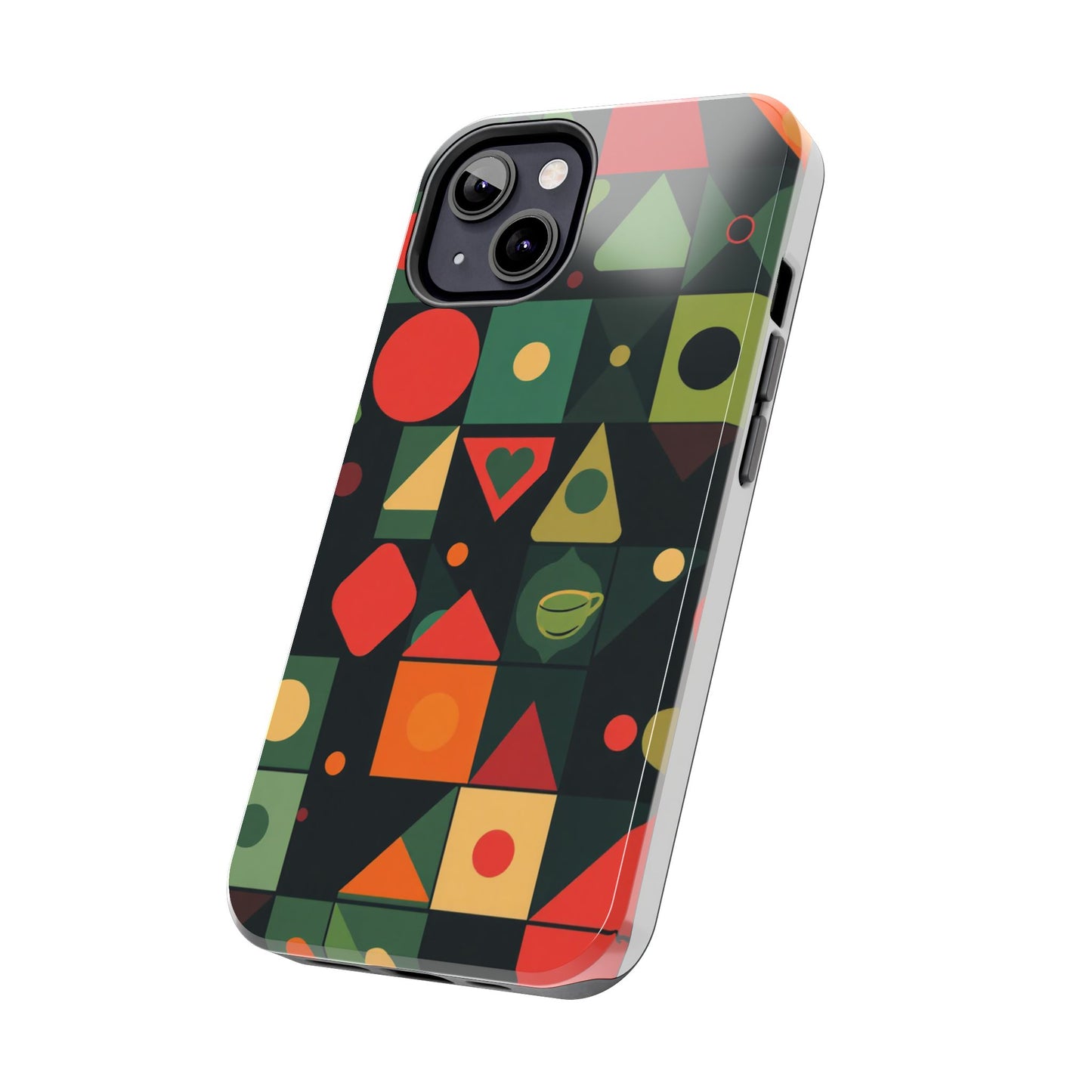 Vibrant Geometric Tough Phone Cases – Stylish Protection for Trendsetters - for iPhone