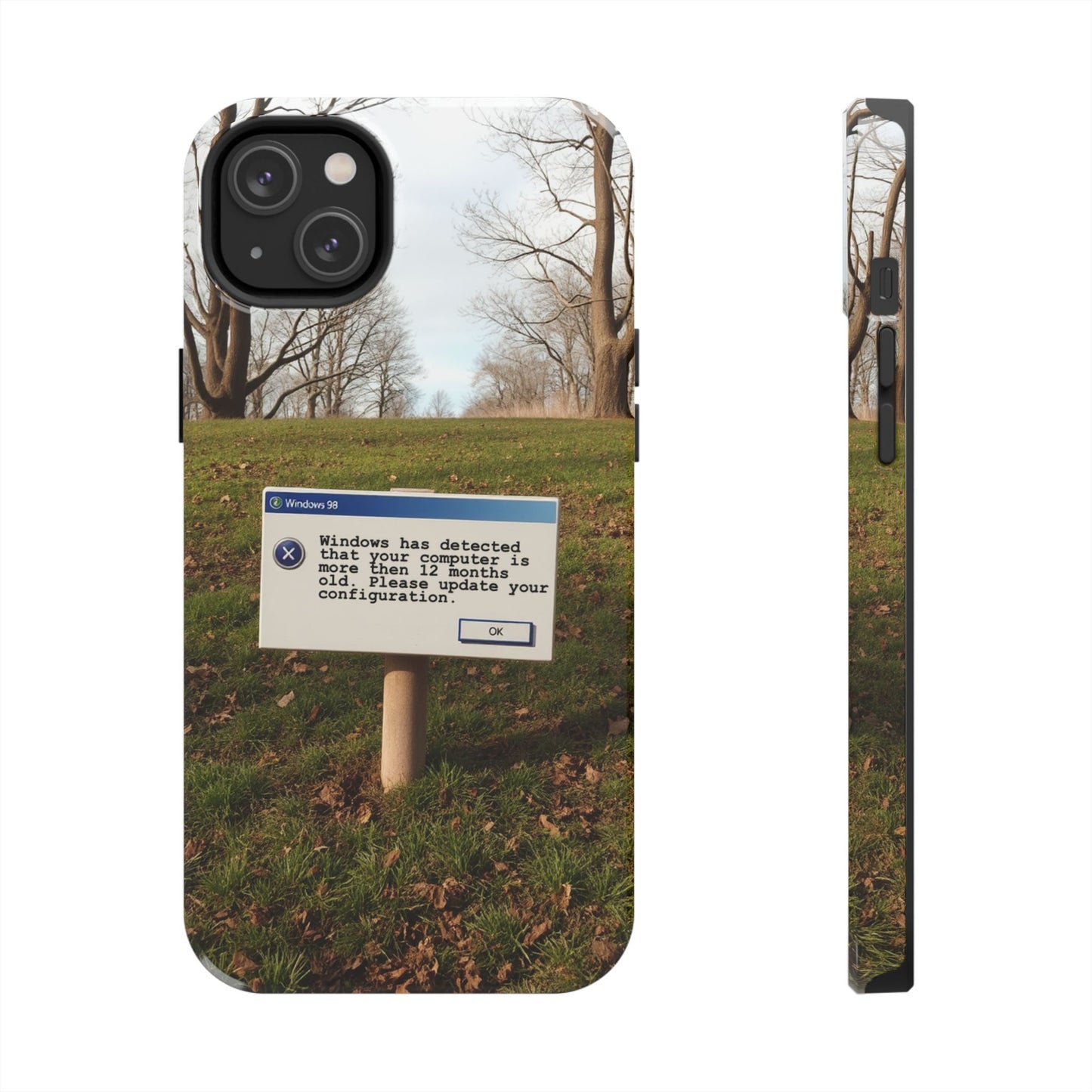 Durable Phone Case with Windows 98 Error Message Design - Perfect Gift for Tech Lovers
