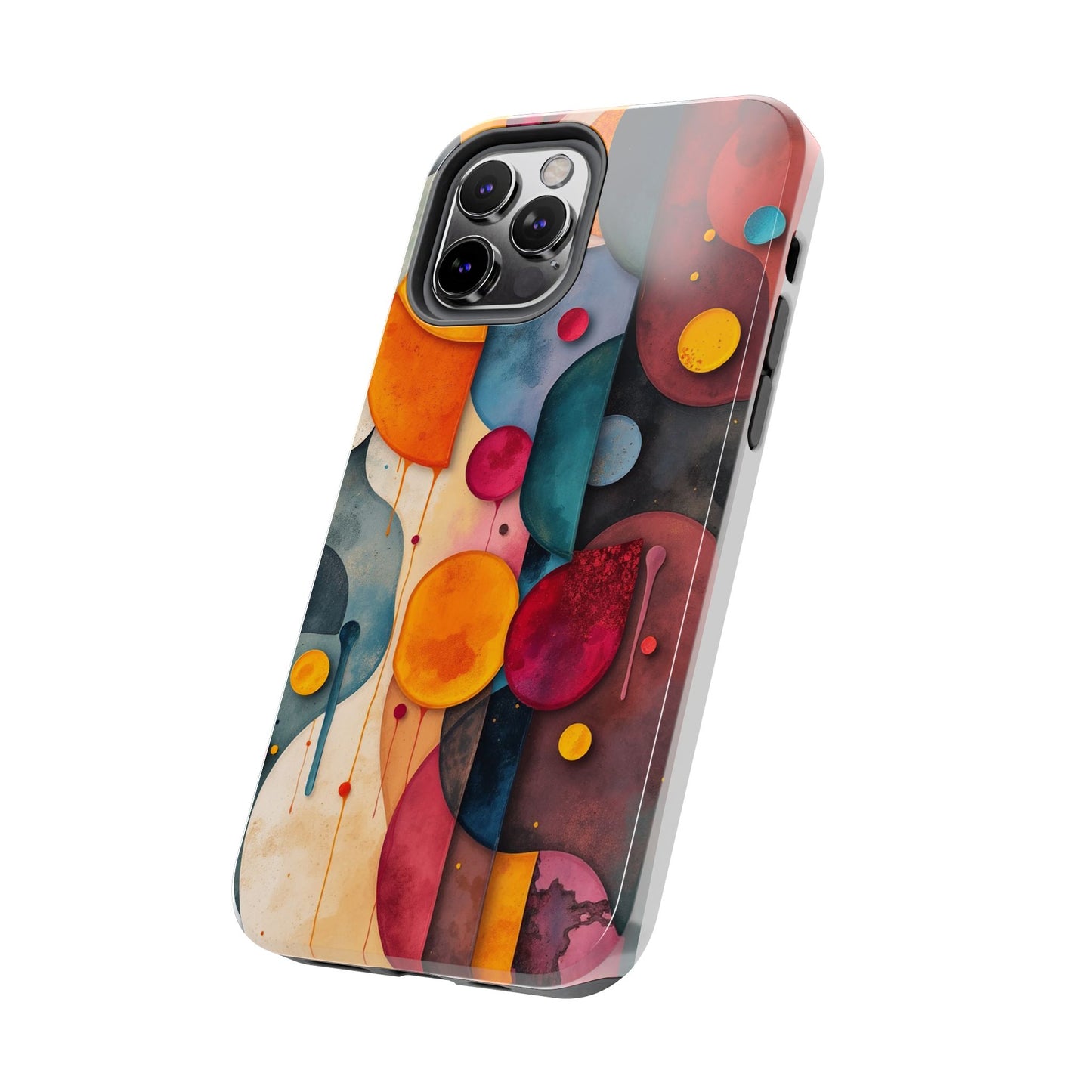 Artistic Tough Phone Cases - Colorful Abstract Design for Trendy Protection - for iPhone