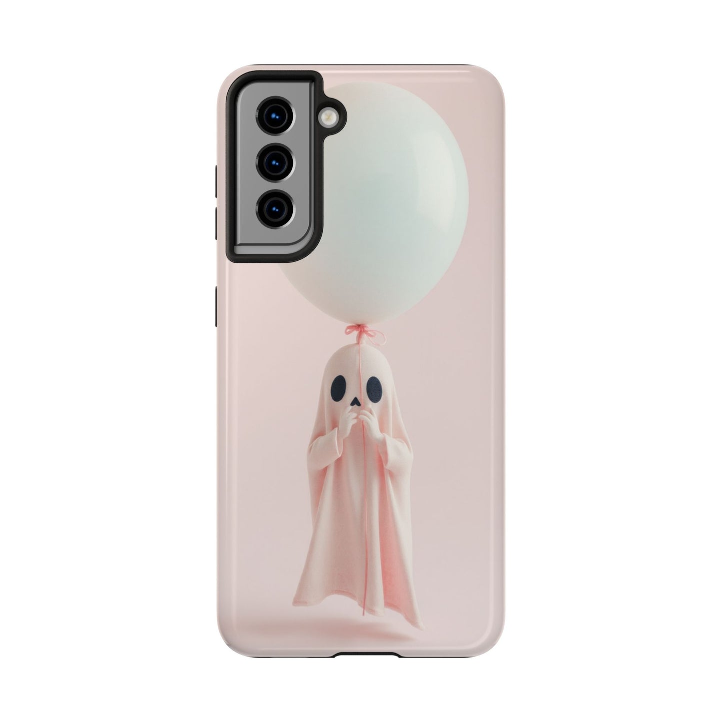 Cute Ghost Phone Case with Balloon - Tough Protection for Spooky Vibes