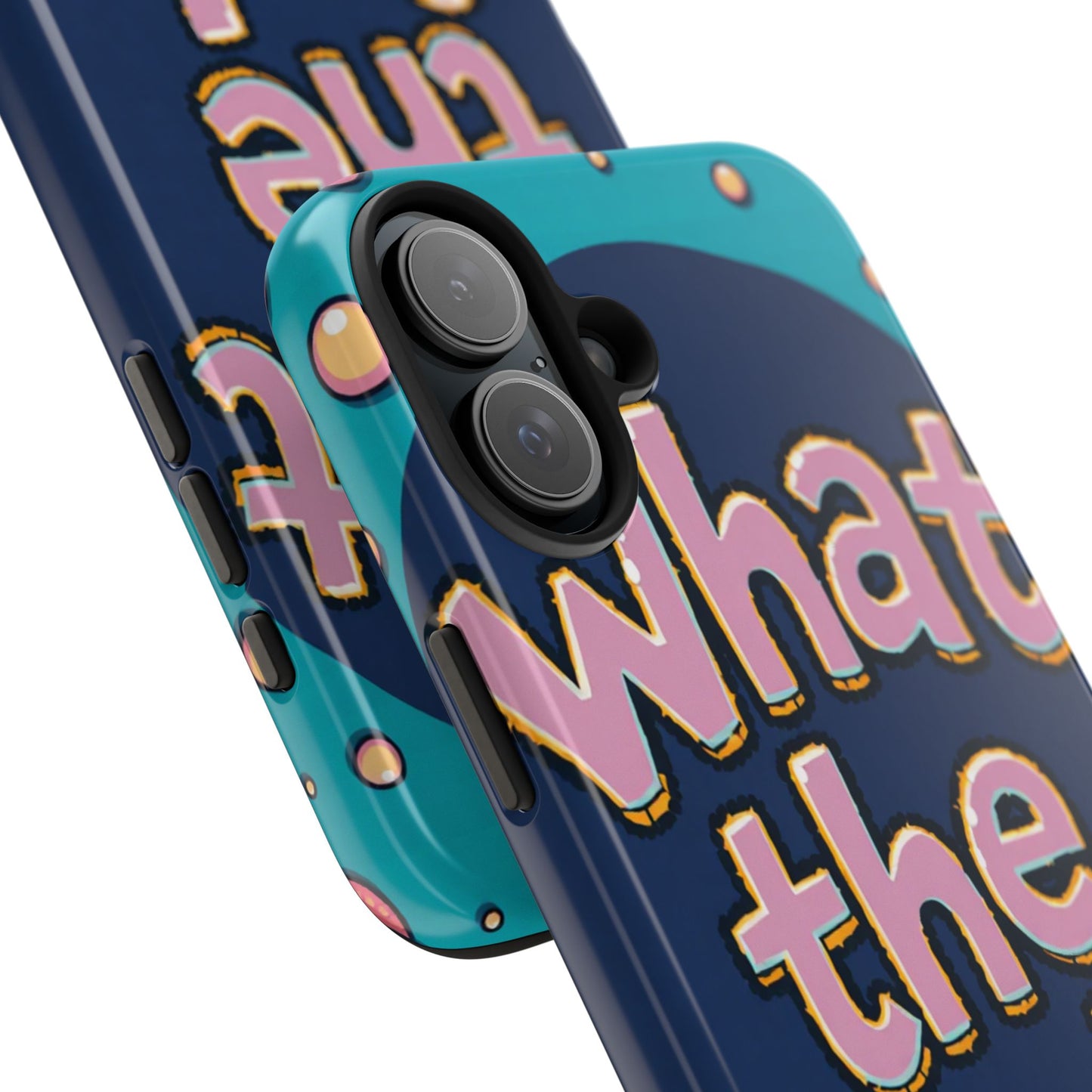 Playful Tough Phone Case - "What the Fish" Design