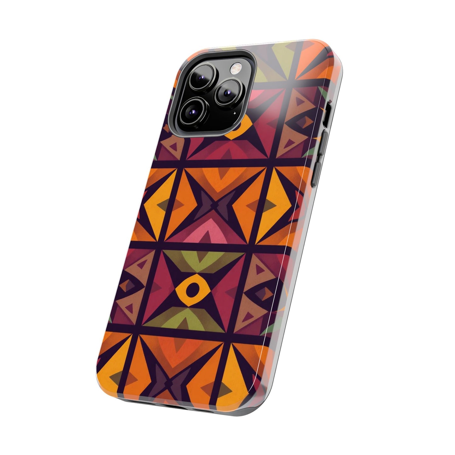 Vibrant Tribal Geometric Tough Phone Case - Colorful Protection for Your iPhone