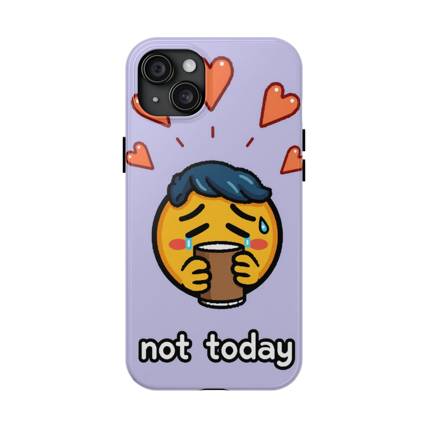 Cute Tough Phone Case - 'Not Today' Emoji Design