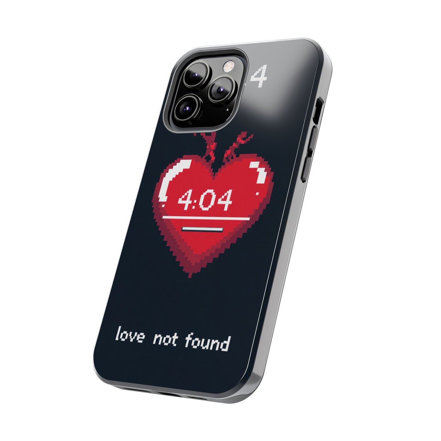 Vintage Pixel Heart Tough Phone Case - "404 Love Not Found" Design