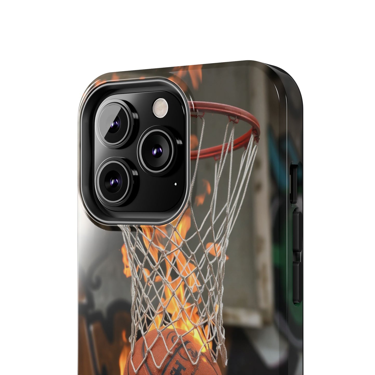 Fire Basketball Tough Phone Case - Durable Sporty Design for Athletes & Fans
