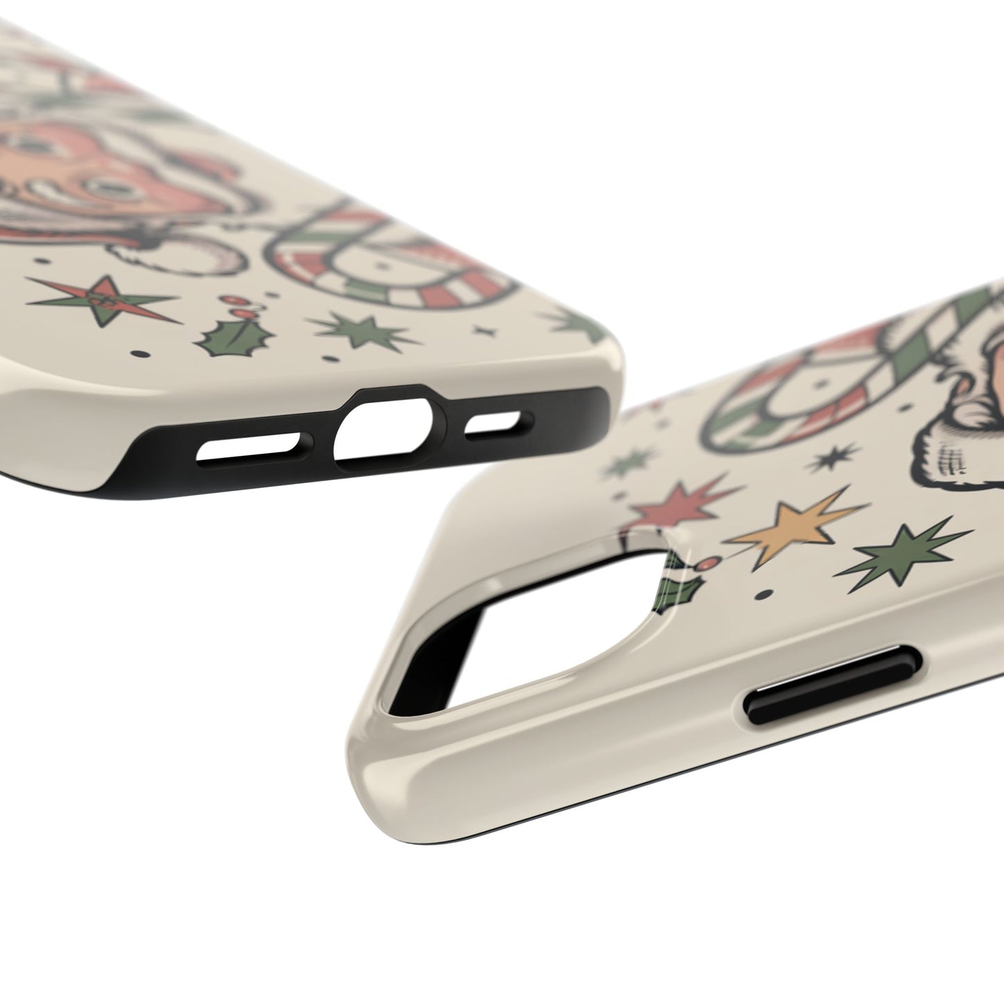 Retro Santa Tough Phone Case - Festive Holiday Design