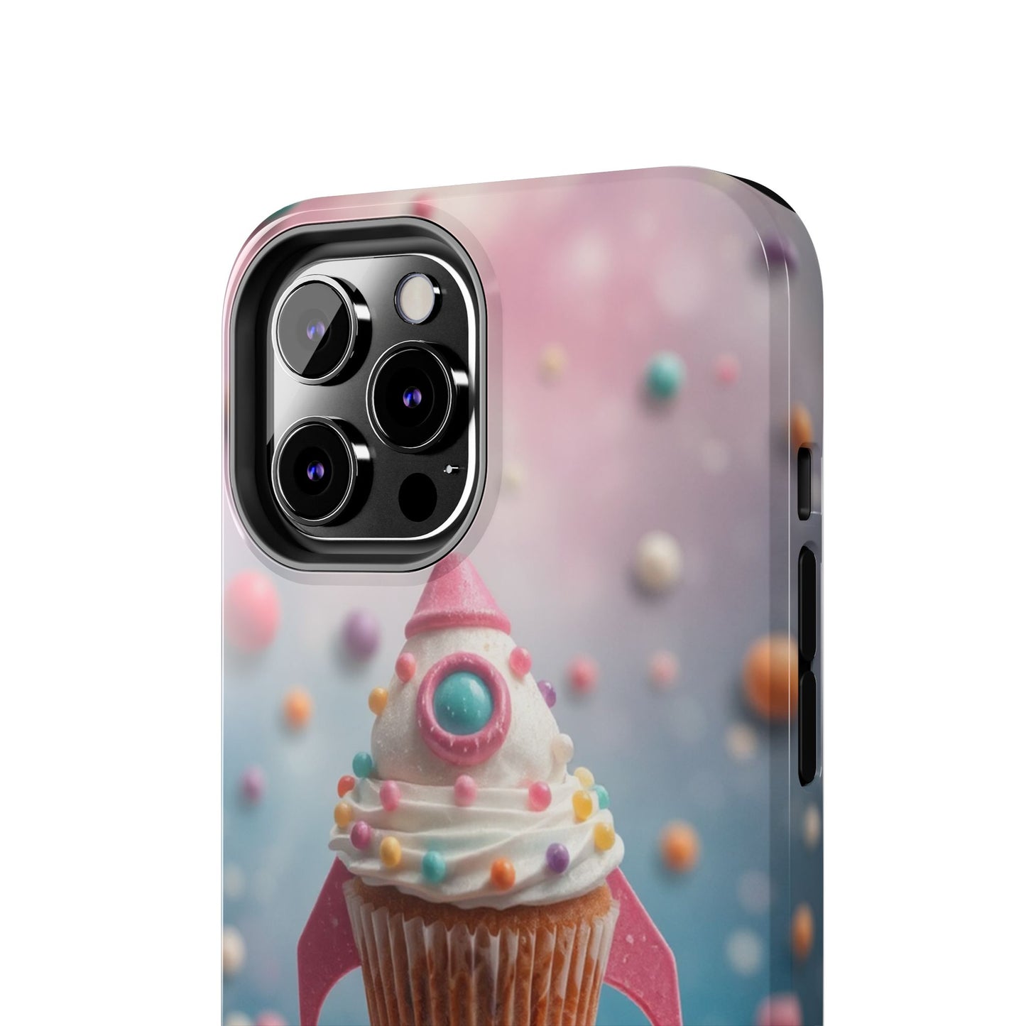 Whimsical Rocket Cupcake Phone Case - Fun Protective Case for Kids and Teens