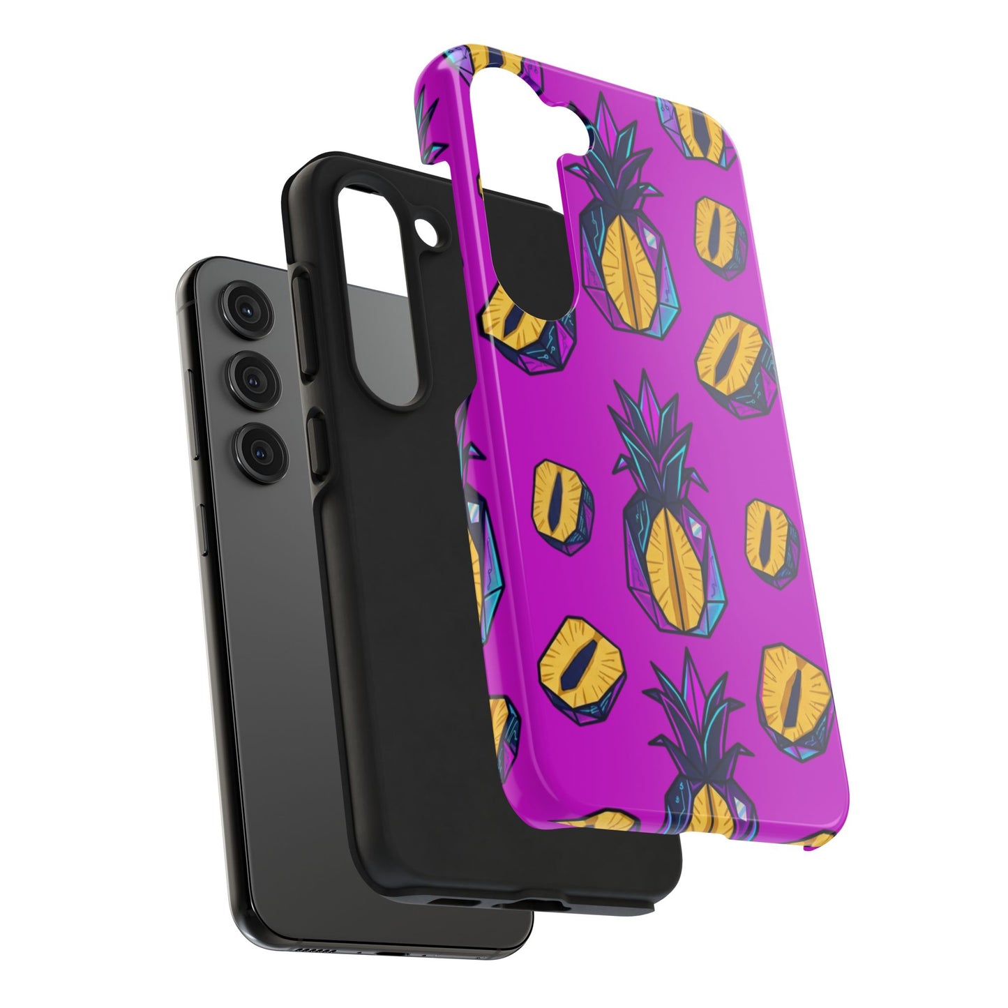 Cyberpunk Origami Pineapple iPhone Case