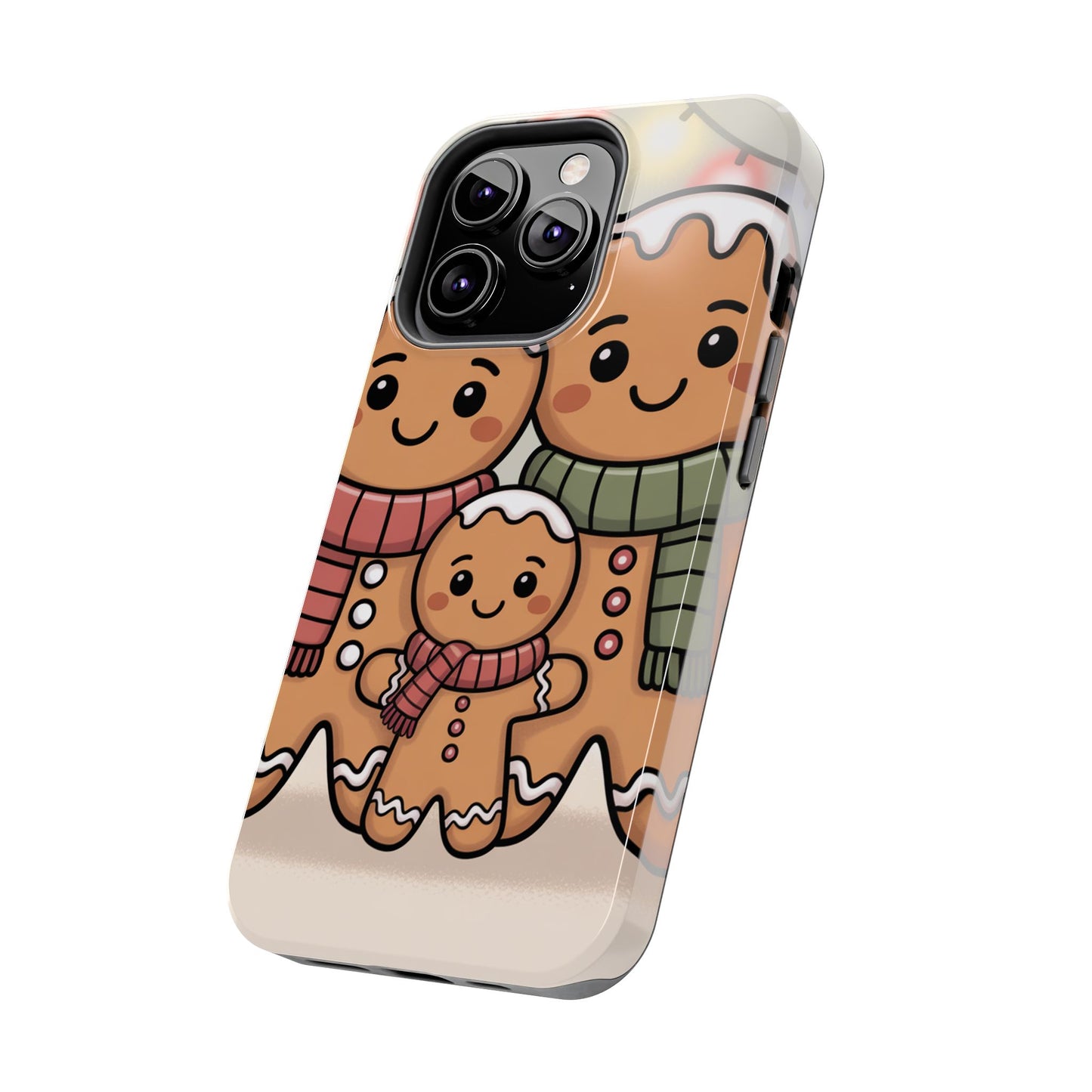 Gingerbread Cartoon Family Tough Phone Case – Festive Holiday Protection