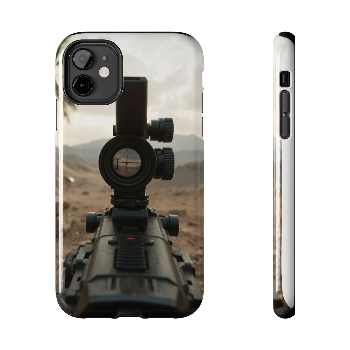 Tough Phone Case with Sniper Scope Design - Durable & Stylish Protection for Outdoors Enthusiasts