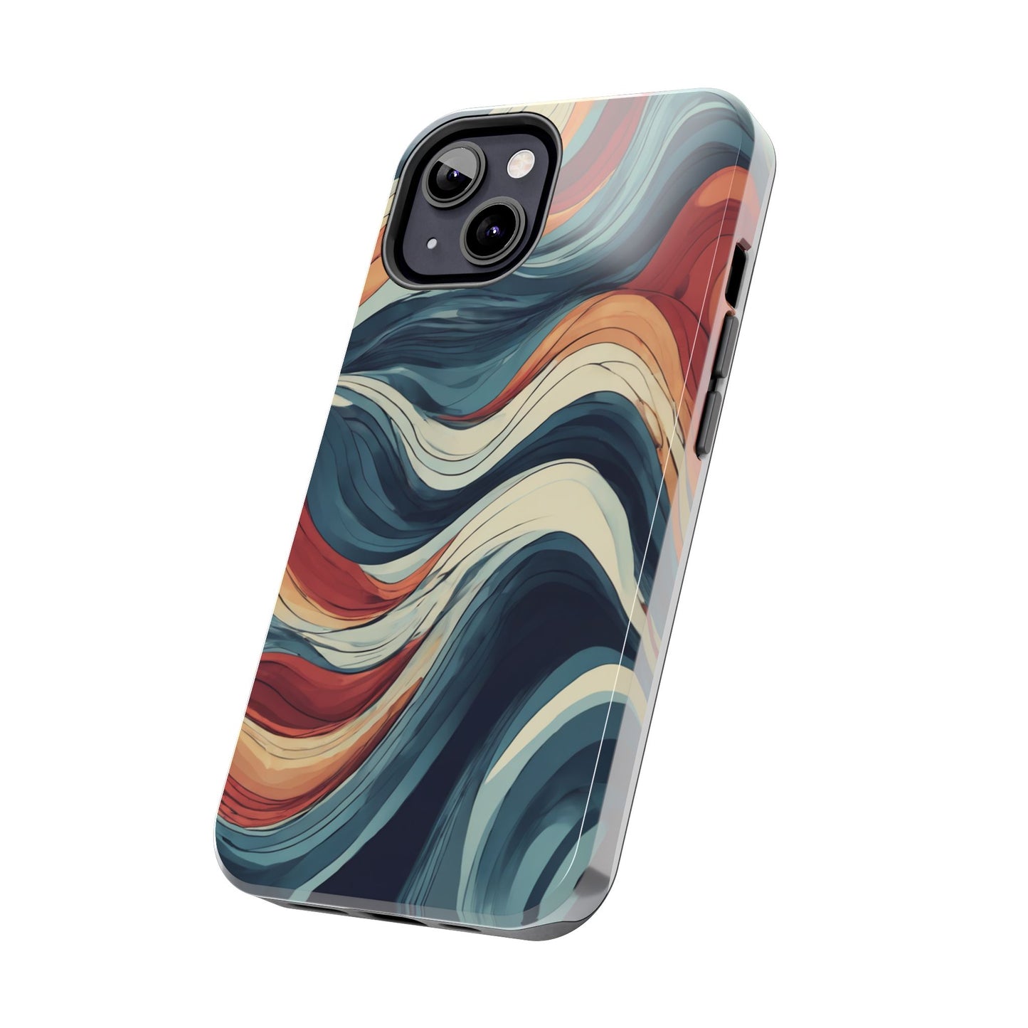 Abstract Wave Tough Phone Case | Stylish Protection for Daily Use - for iPhone