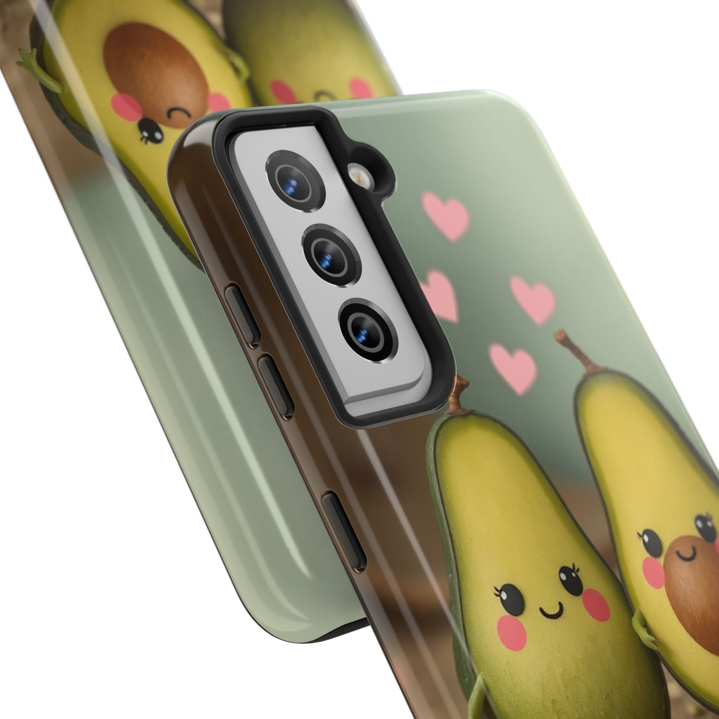 Cute Avocado Phone Case, Funny Tough Case, Quirky Phone Accessory, Gifts for Foodies, Valentine's Day Present