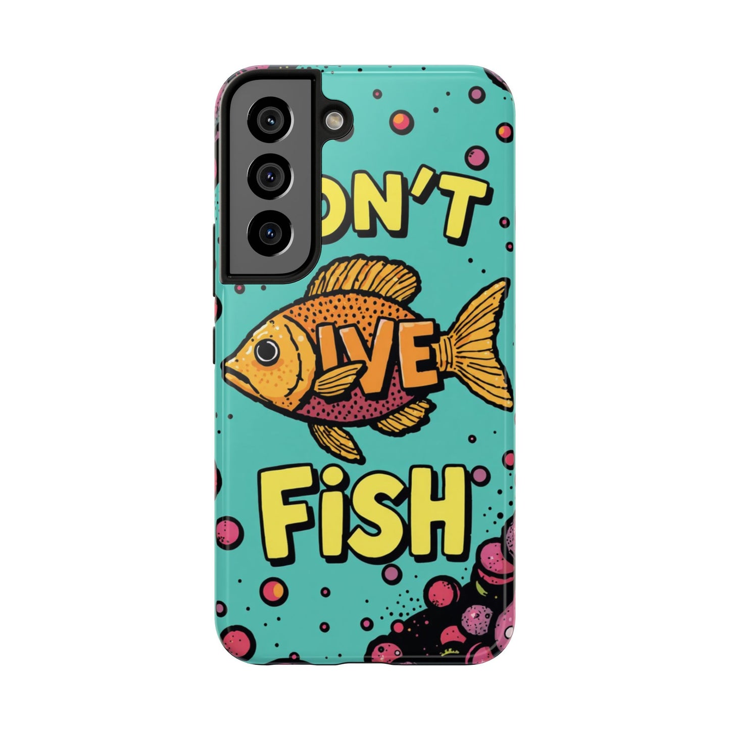 Catchy Fish-Themed Tough Phone Cases, Unique Gift for Fish Lovers, Durable Protection for Phones, Fun Aquatic Design, Ideal for Holidays