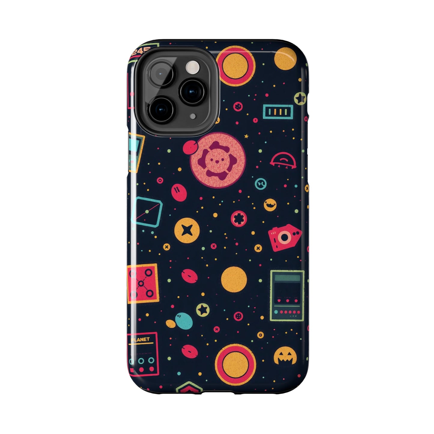 Colorful Space-Themed Tough Phone Case - Fun & Durable Protection for All Ages - for iPhone