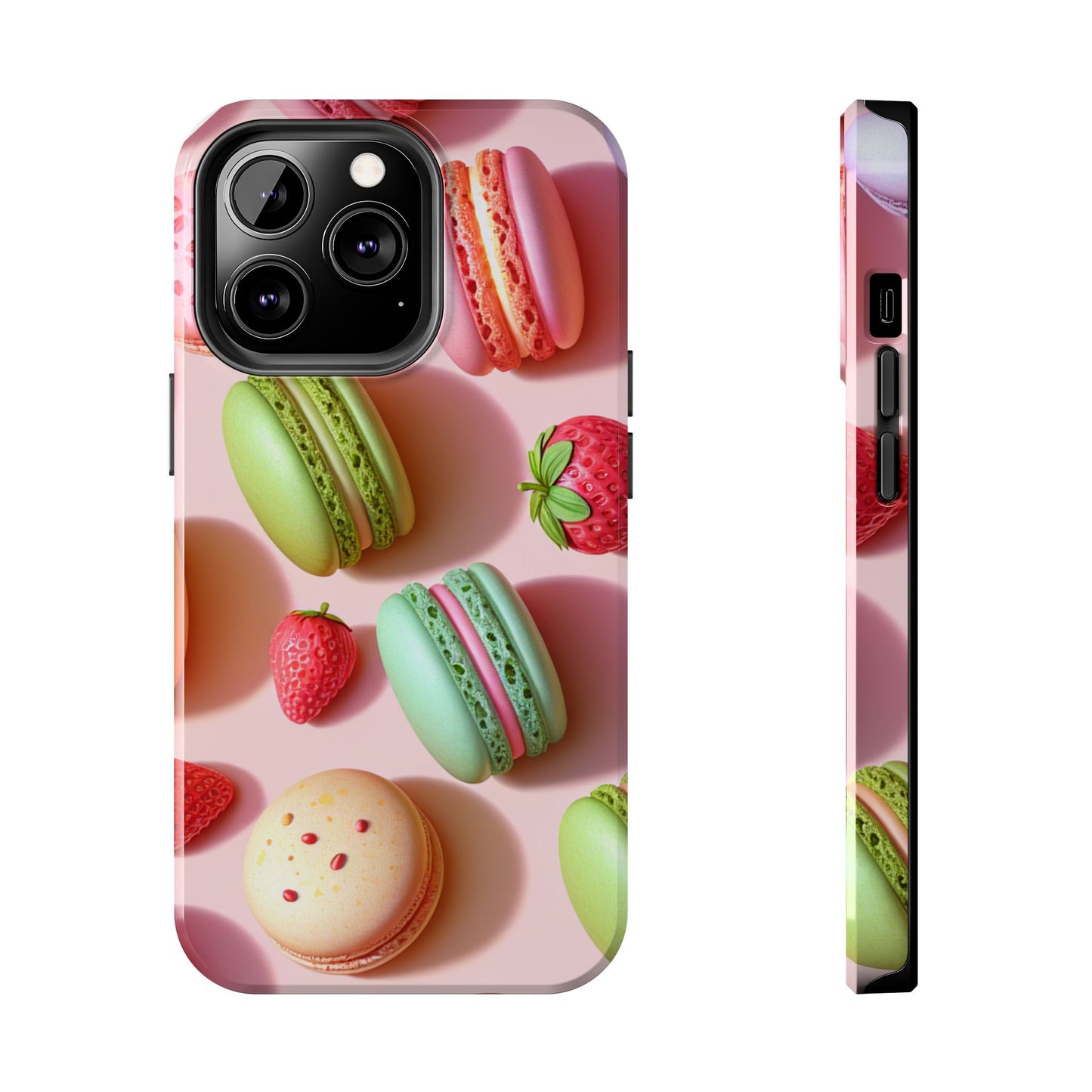 Macaron-Inspired Tough Phone Cases - Colorful Sweet Design - for iPhone