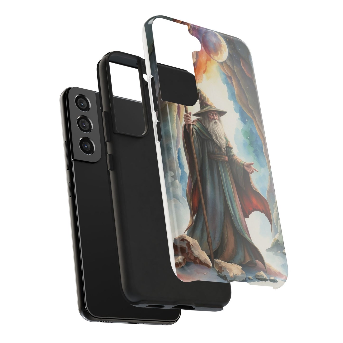 Magical Wizard Phone Case - Tough, Durable Phone Cover for Fantasy Lovers, Geek Gift, Unique Design, Celestial Phone Accessory