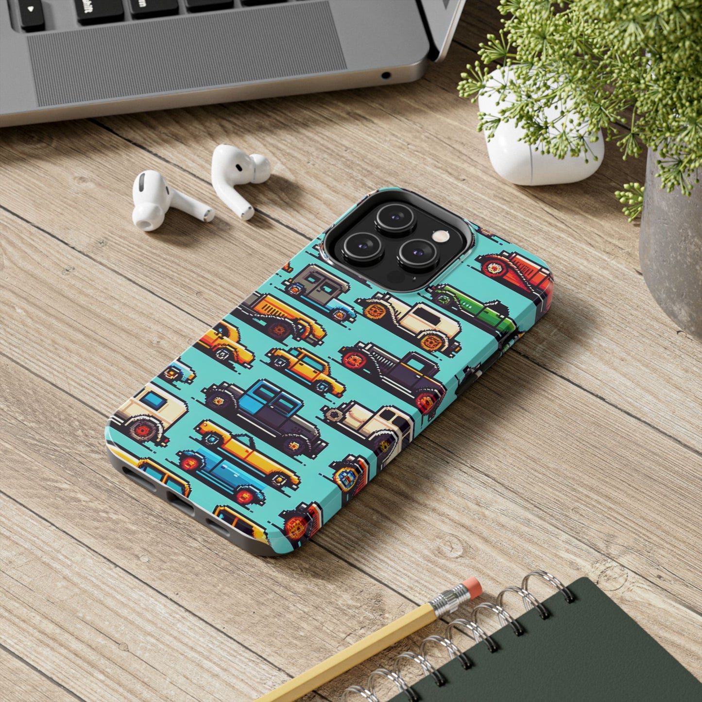 Retro Car Pixel Art Tough Phone Case - Durable & Stylish Protection - for iPhone
