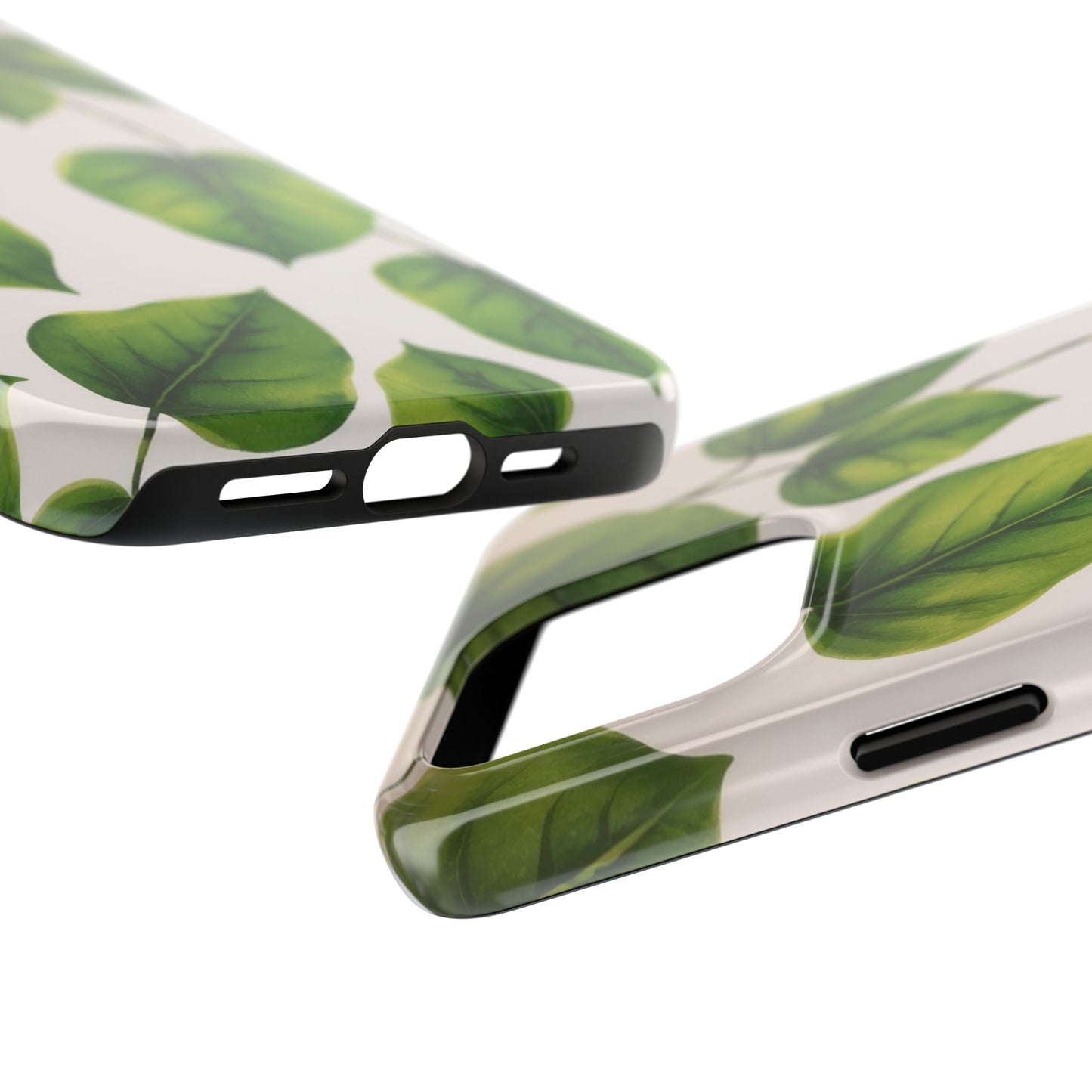 Tough Phone Cases with Green Leaf Design | Eco-Friendly Protection for Nature Lovers