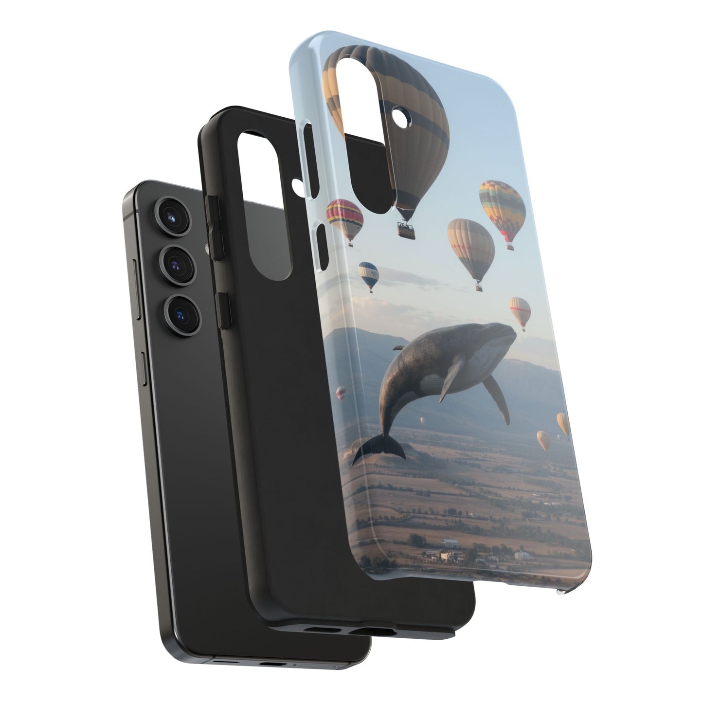 Whale Hot Air Balloon Tough Phone Case - Adventure & Nature Lovers