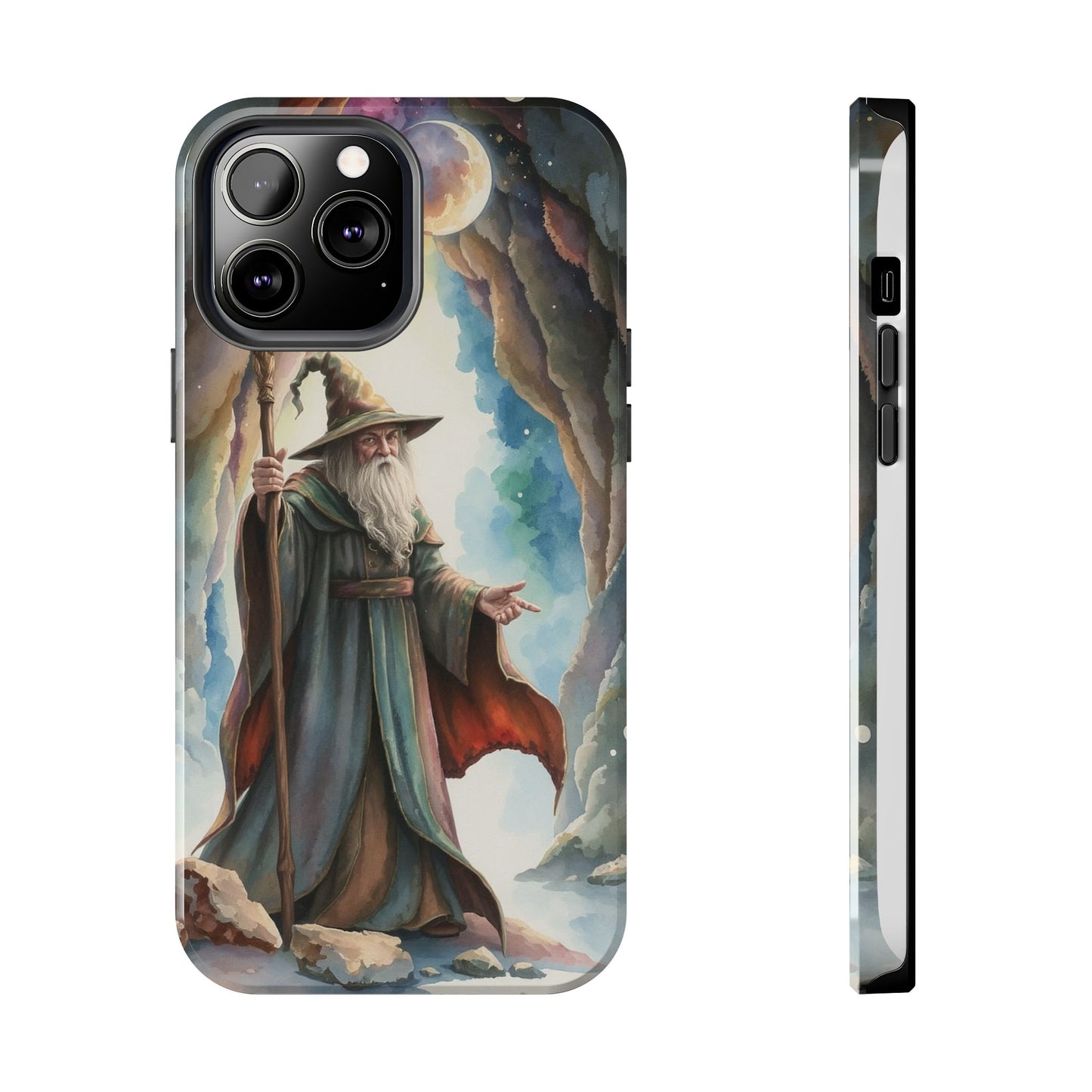 Magical Wizard Phone Case - Tough, Durable Phone Cover for Fantasy Lovers, Geek Gift, Unique Design, Celestial Phone Accessory