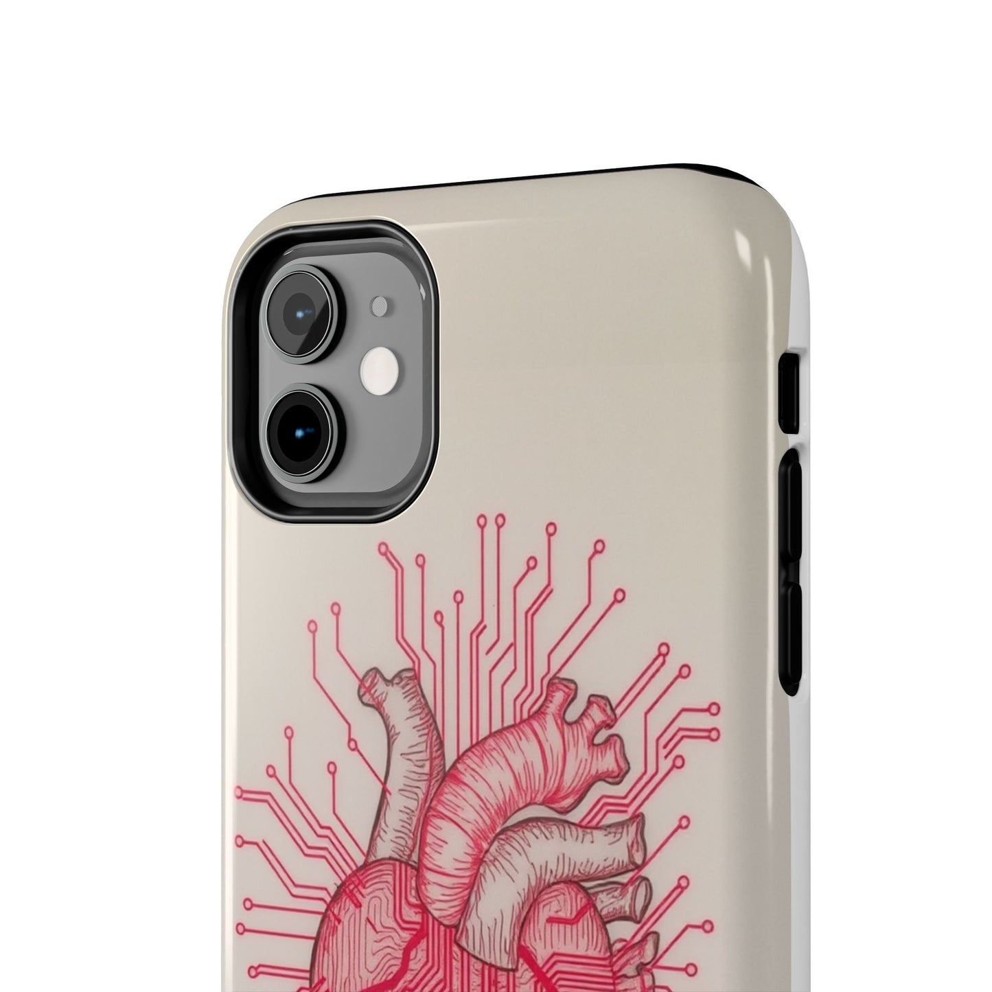 Heart Circuit Tough Phone Case – Unique Tech-Inspired Design for Tech Lovers