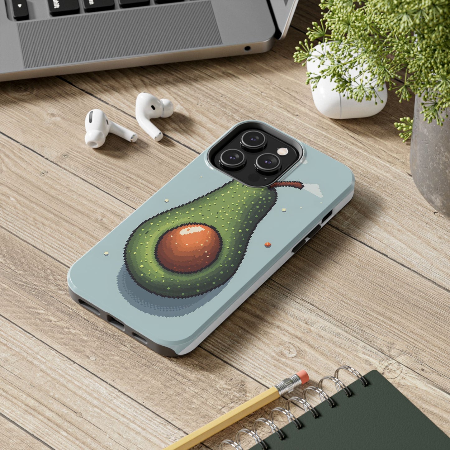 Pixel Avocado Tough Phone Case - Perfect for Foodies & Nature Lovers - for iPhone