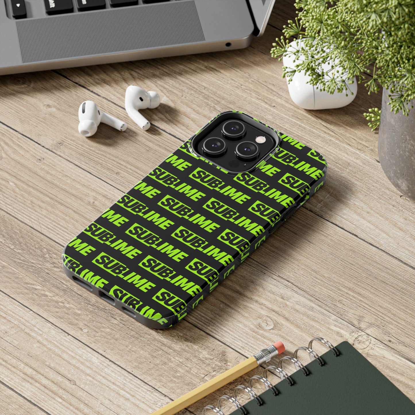 Sublime Text Pattern Tough Phone Case - Vibrant Protective Cover for iPhone