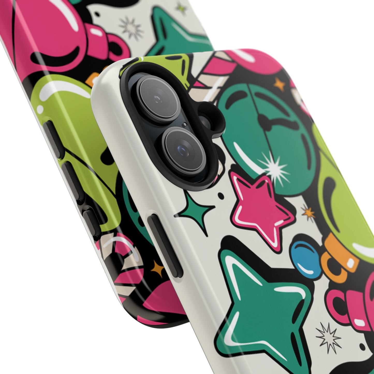 Retro 90's Colorful Bell Pattern Tough Phone Case for iPhones