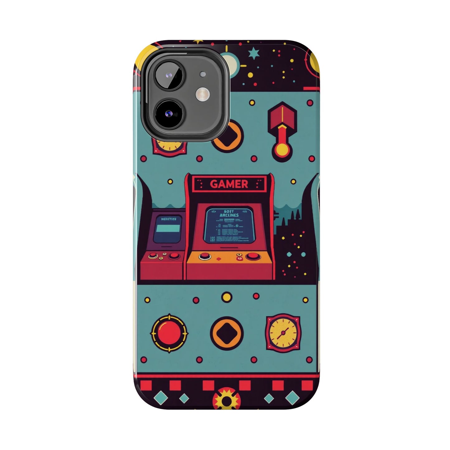 Retro Gamer Tough Phone Case - Vibrant Arcade Design for Gaming Enthusiasts - for iPhone