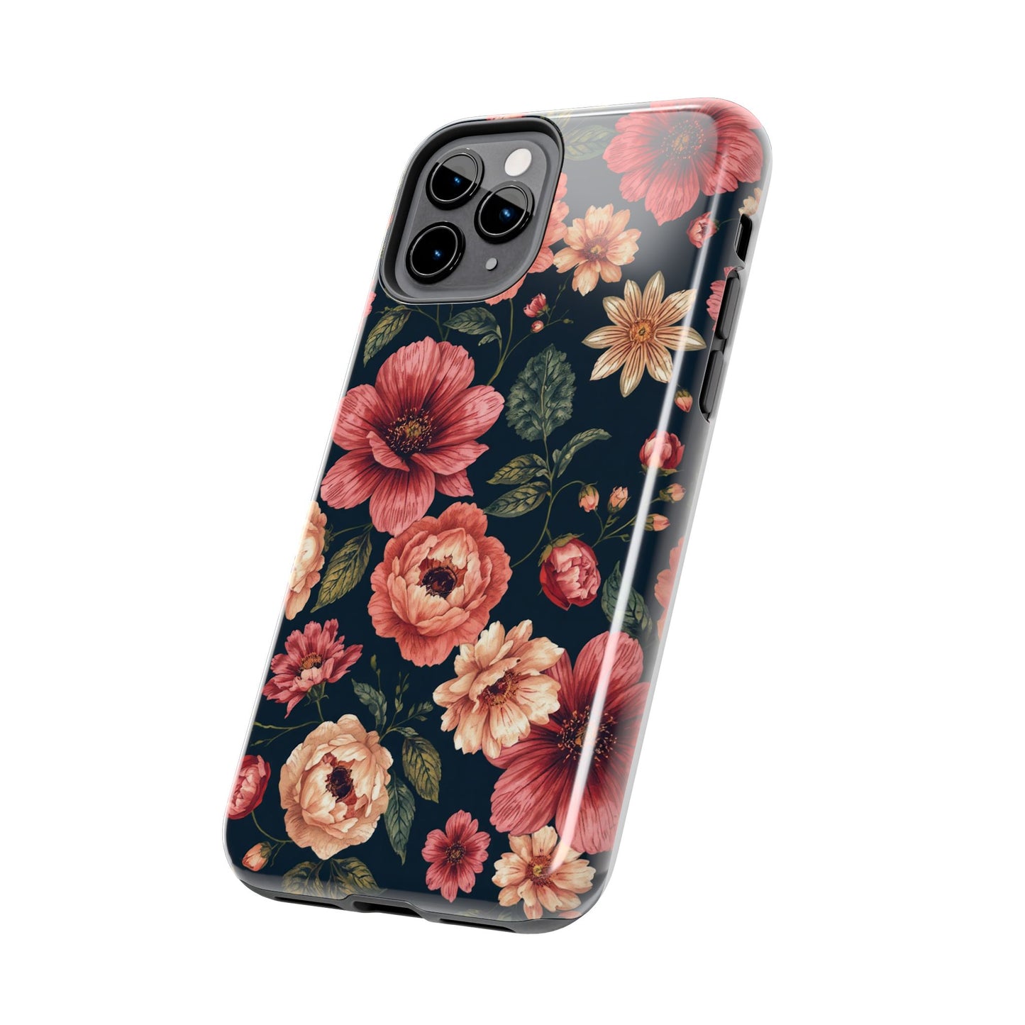Spring Power! Floral Tough Phone Case - Durable Protection with Elegant Flower Design - for iPhone