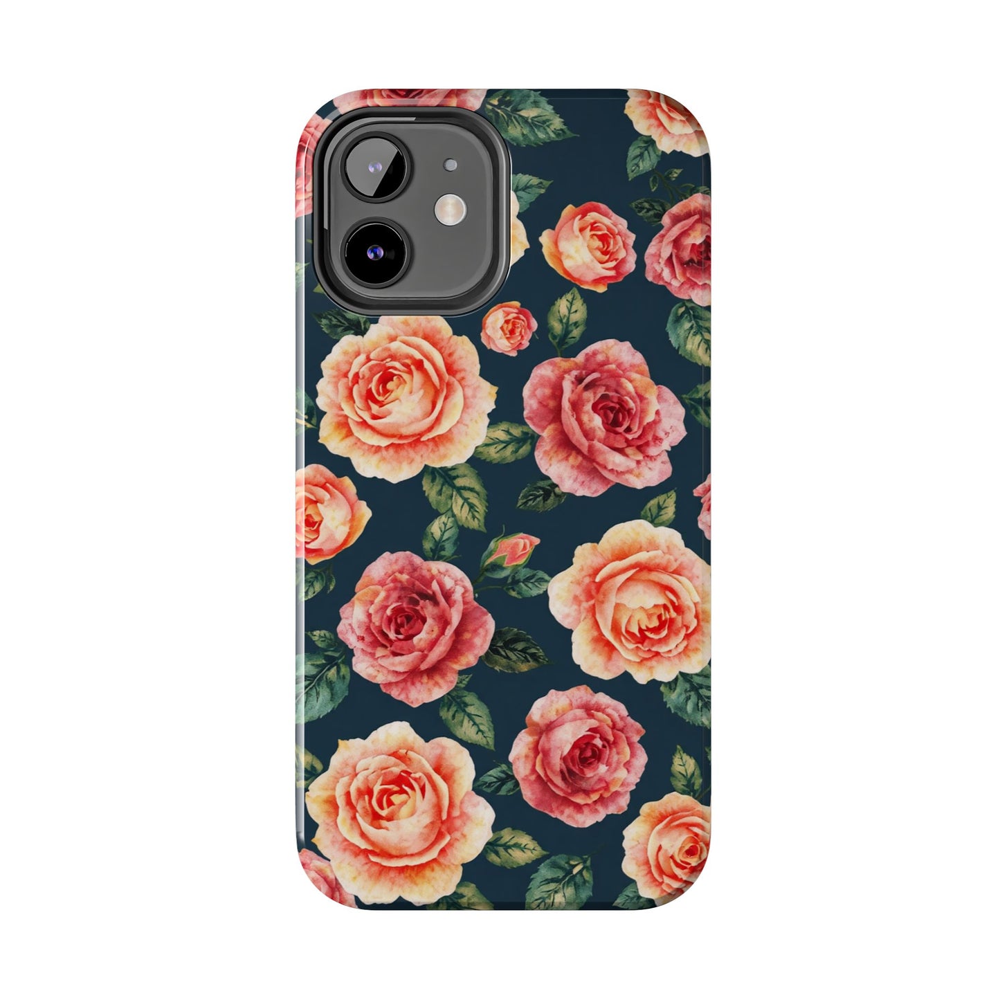 Floral Tough Phone Cases - Durable & Stylish New Age Rose Design - for iPhone