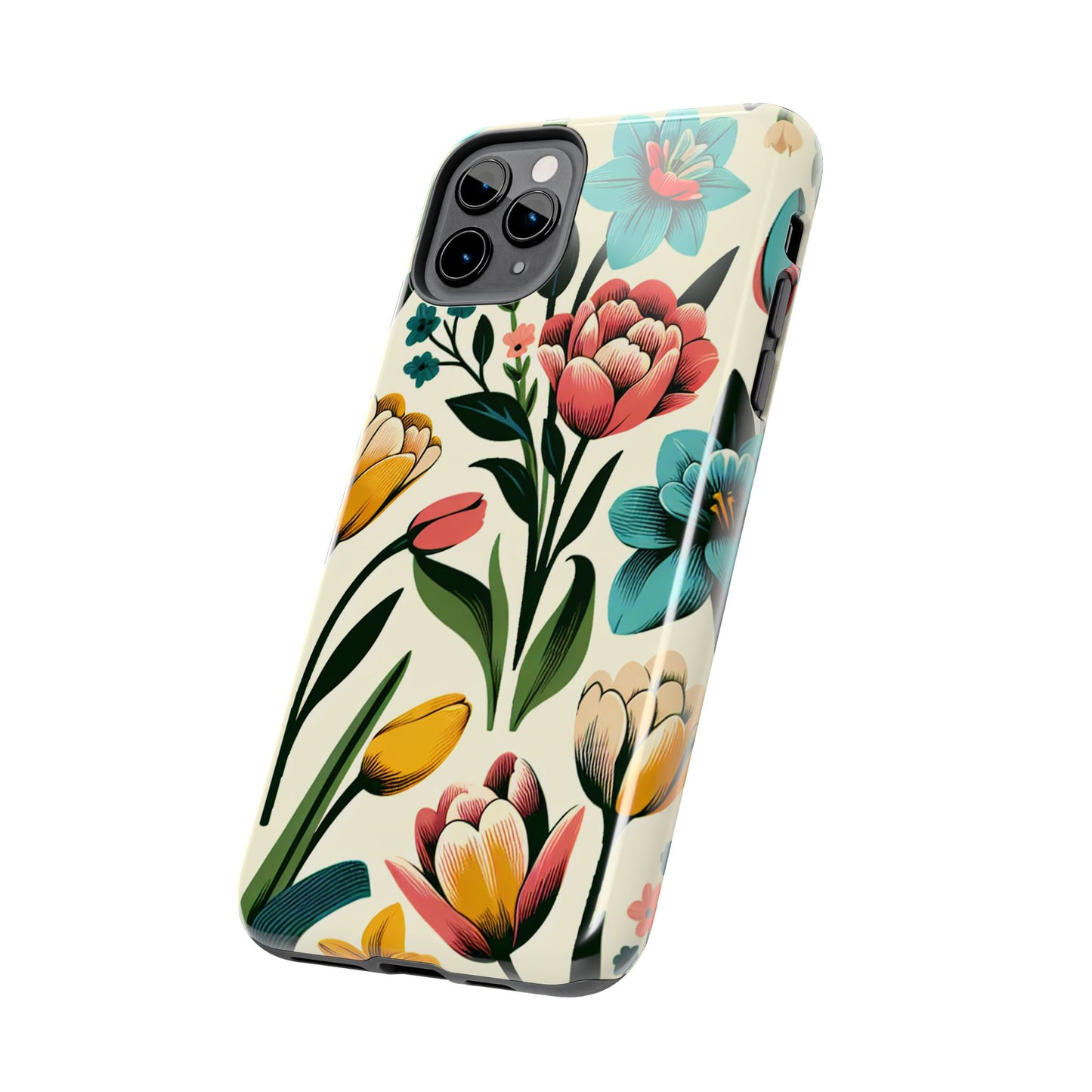 Floral Tough Phone Case - Vibrant Flower Design for Stylish Protection - for iPhone