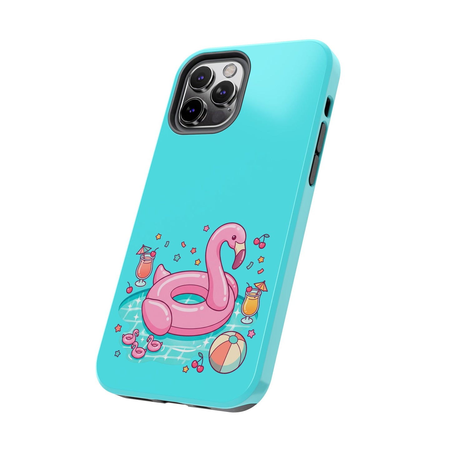 Flamingo Pool Party iPhone Case