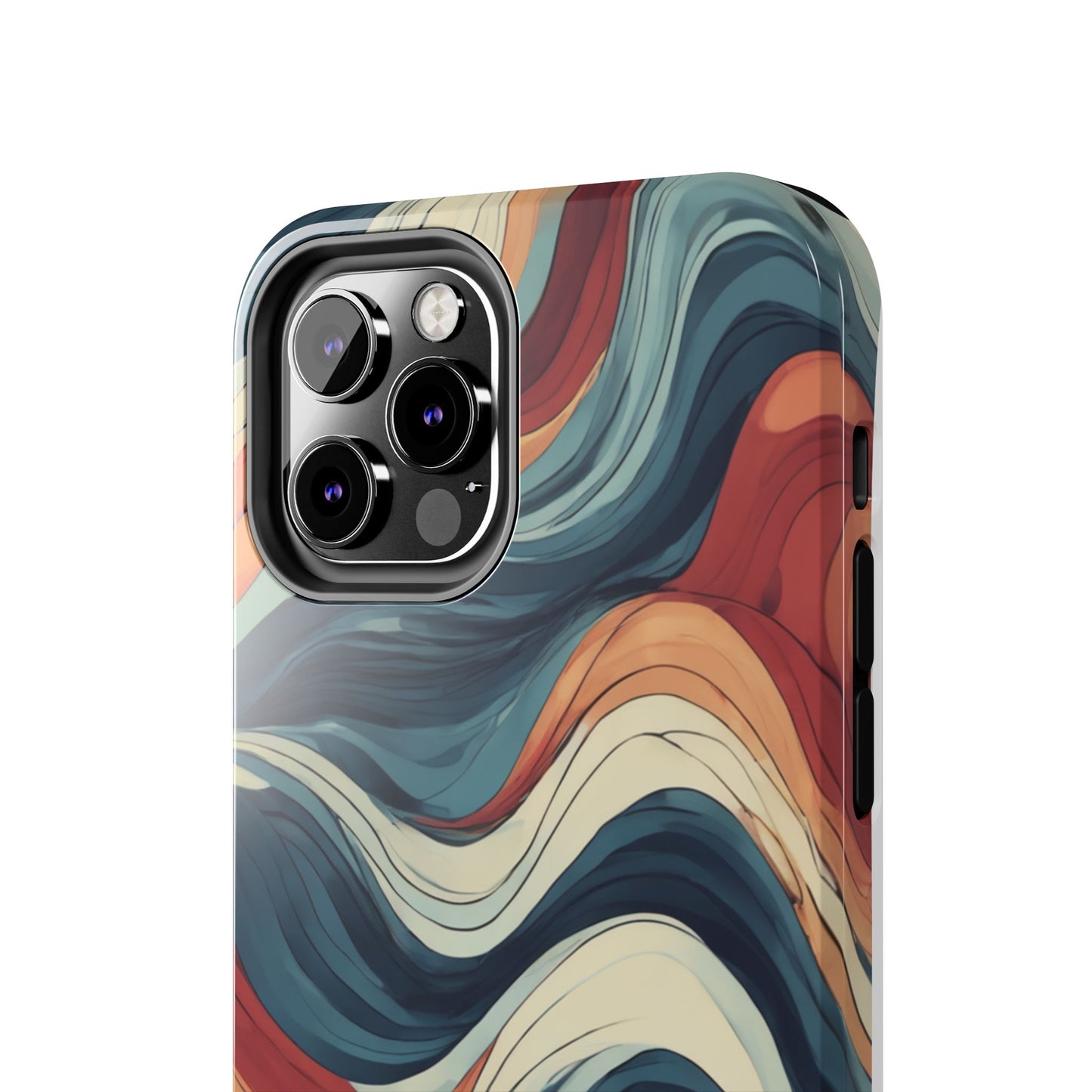 Abstract Wave Tough Phone Case | Stylish Protection for Daily Use - for iPhone