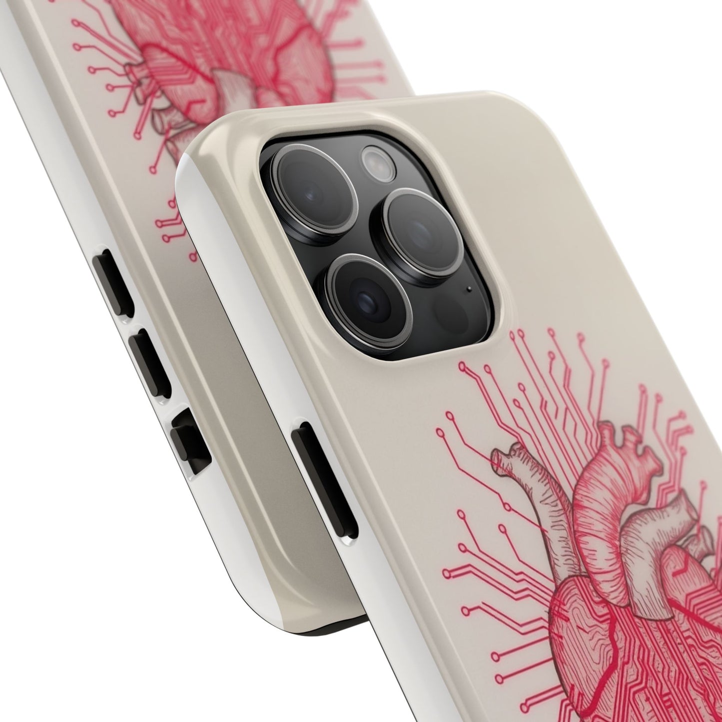 Heart Circuit Tough Phone Case – Unique Tech-Inspired Design for Tech Lovers