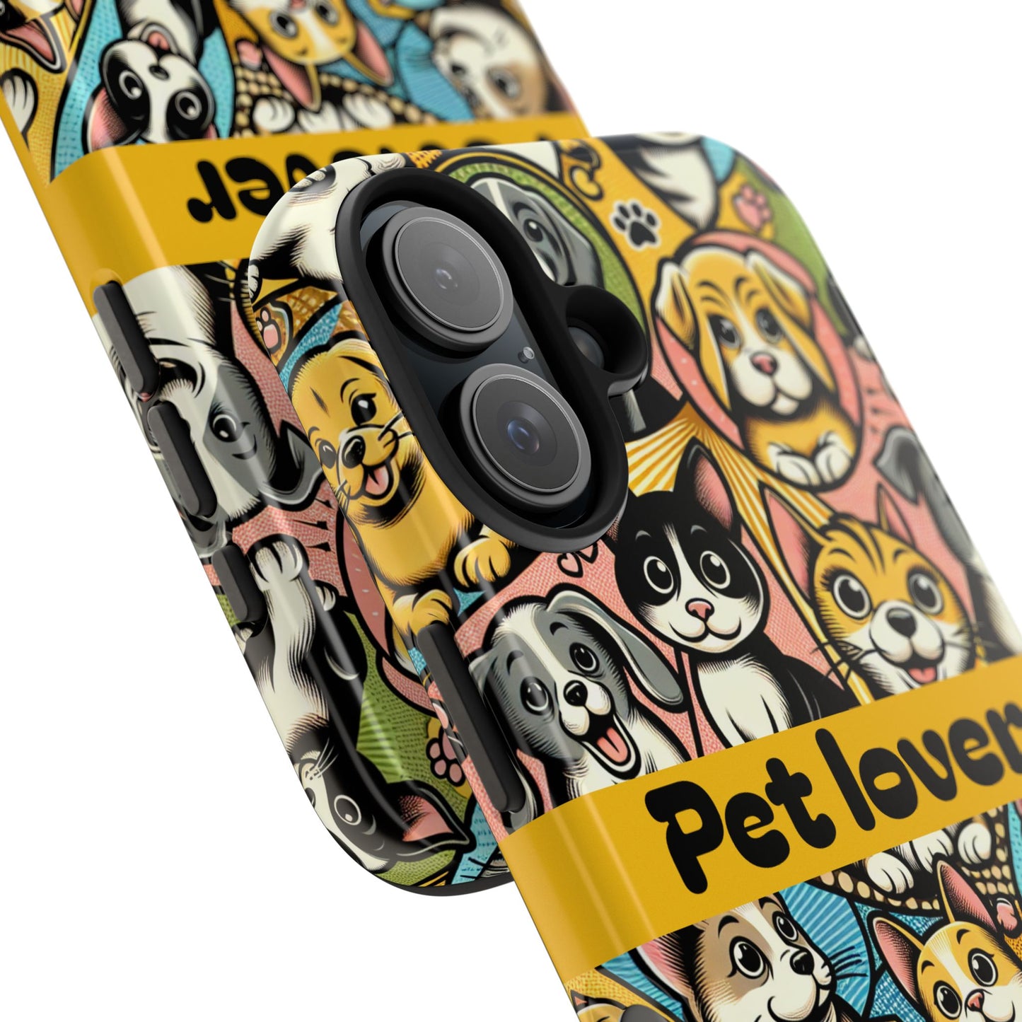 Pet Lover Tough Phone Case - Colorful Animal Design - for iPhone