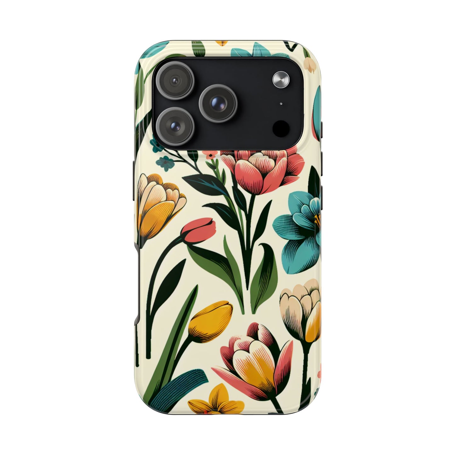 Floral Tough Phone Case - Vibrant Flower Design for Stylish Protection - for iPhone