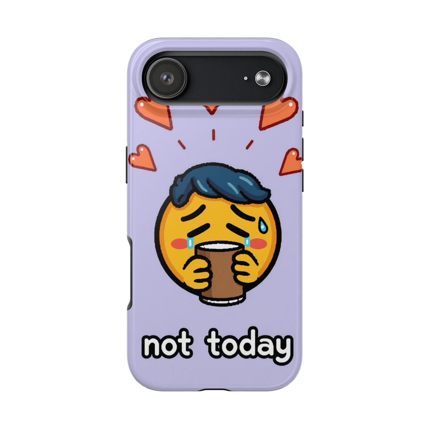 Cute Tough Phone Case - 'Not Today' Emoji Design